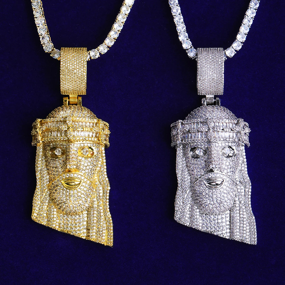 Baguette Crowned | VVS Diamond CZ Luxury Iced Blinged Out 5AA+ Stone Jesus Piece Pendant