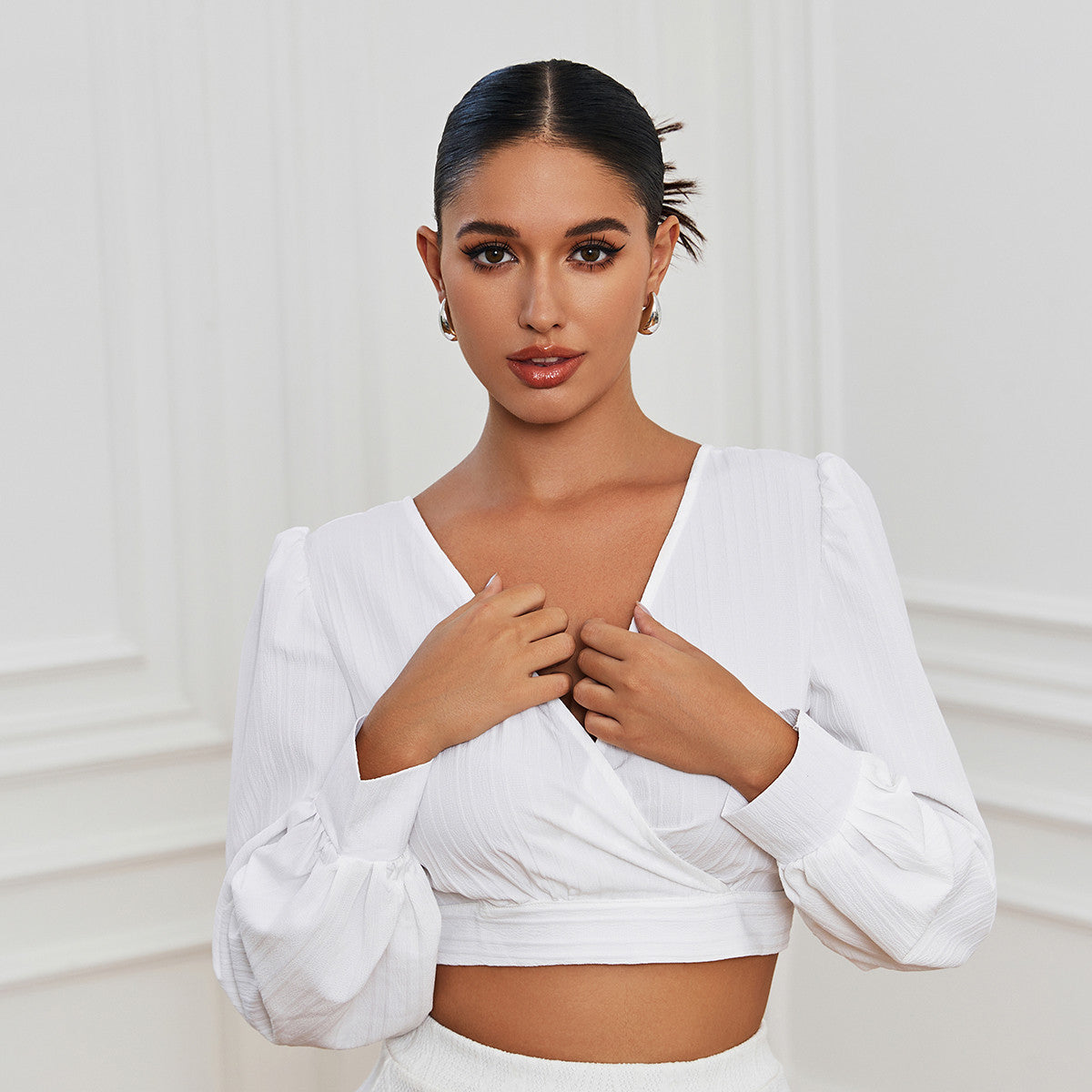 Ladies 18k Gold 316L No Fade Desingner Bold Stereoscopic Large Tear Drop Earrings