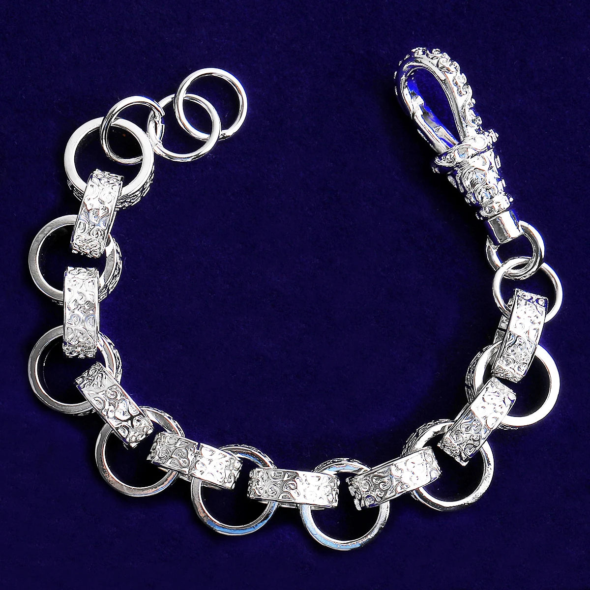 Filigree Bracelet II | 15mm Rolo Link 24k Gold 925 Silver Belcher Clasp Hip Hop Bracelet
