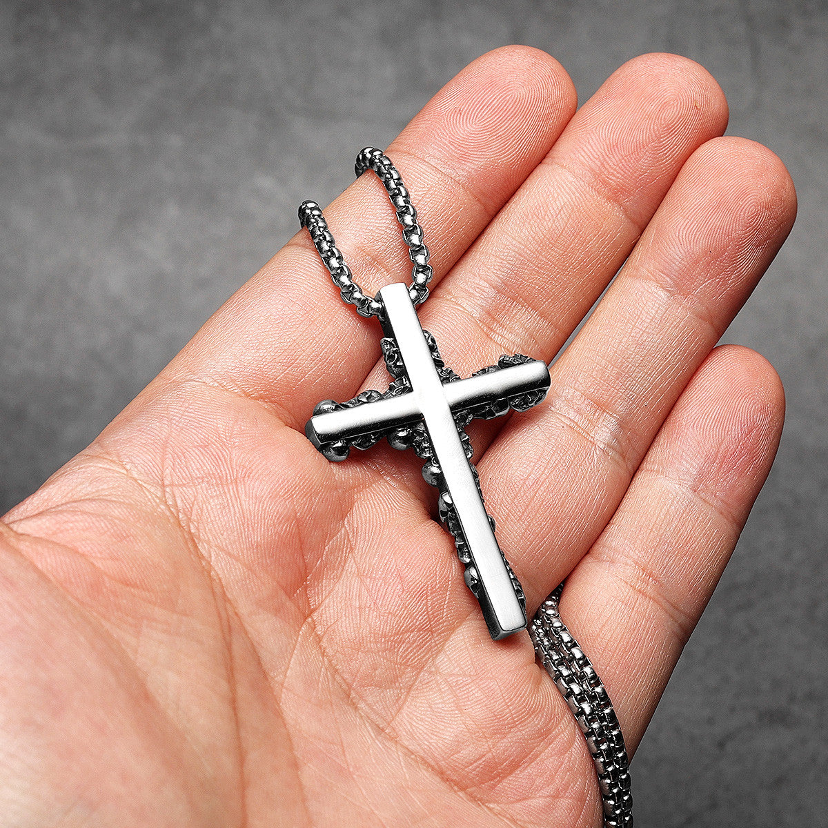 Skull Cross | 316L No Fade Designer Stainless Steel Street Style Cross Pendant