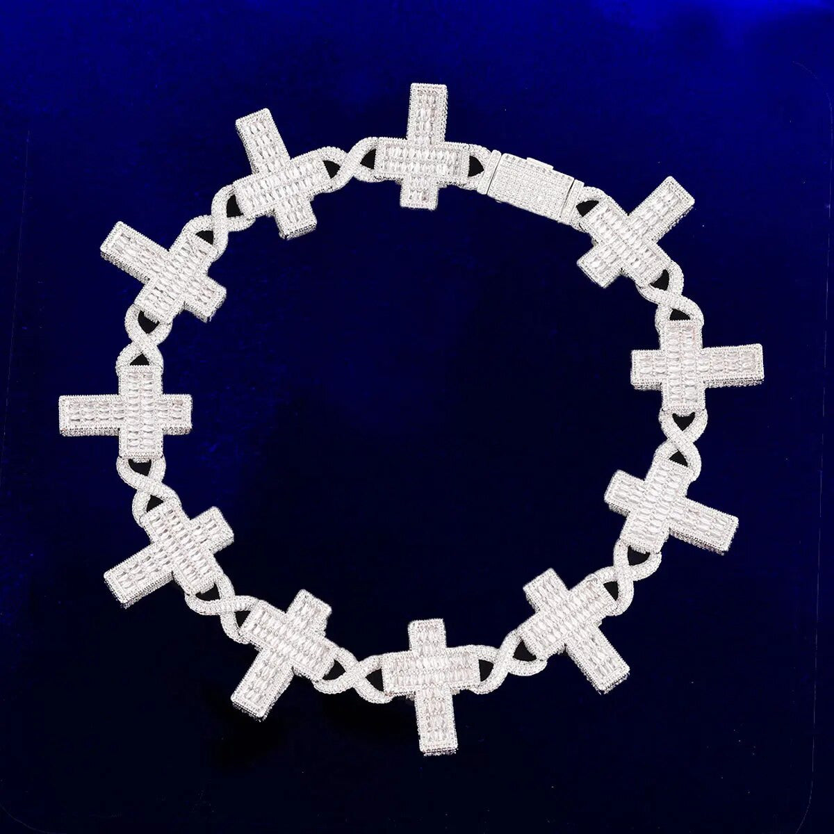 Iced Infinity | VVS Diamond Baguette Cross Link Hip Hop Chain