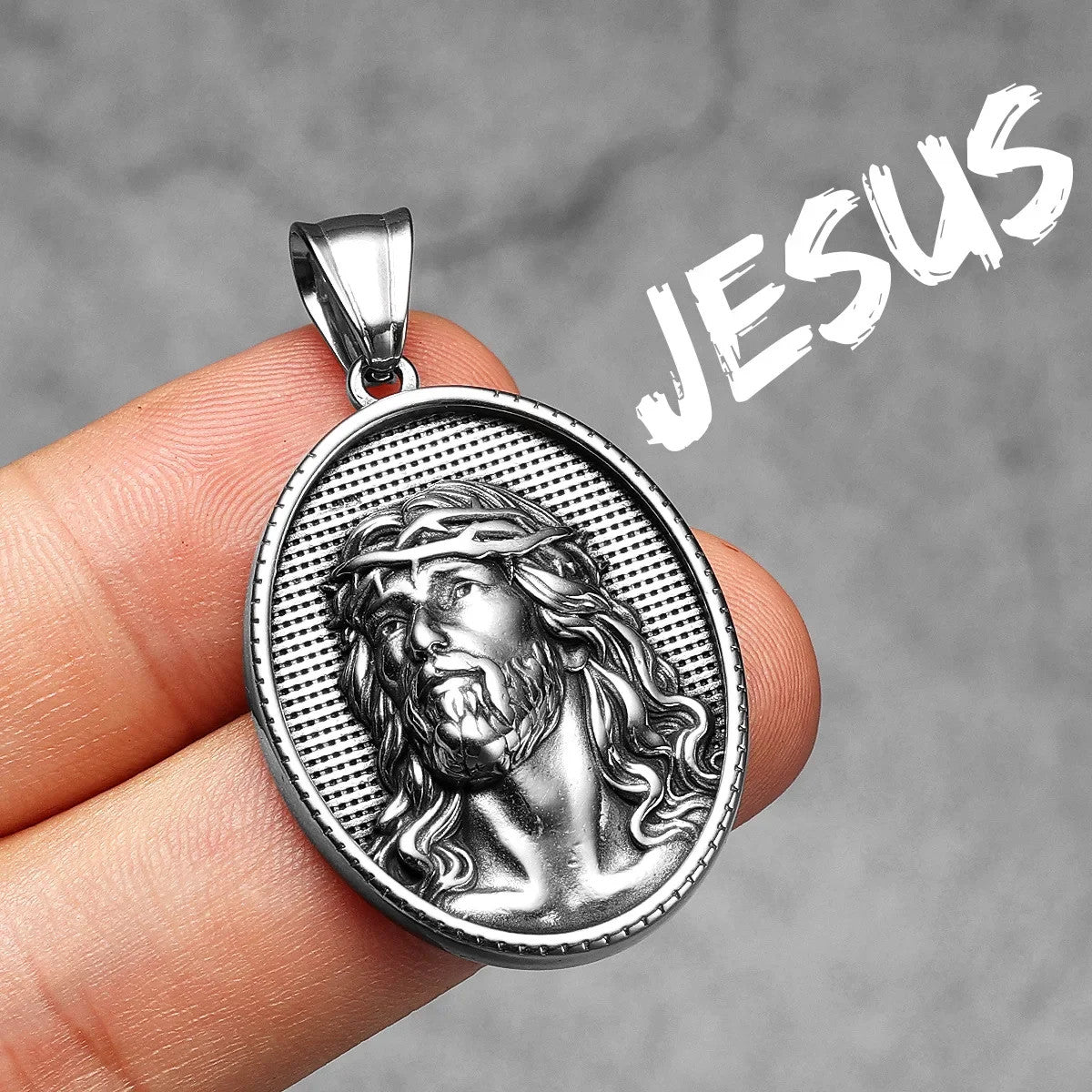 The Christ Collection | Christian Jesus Heart Solid Stainless Steel Spiritual Pendants