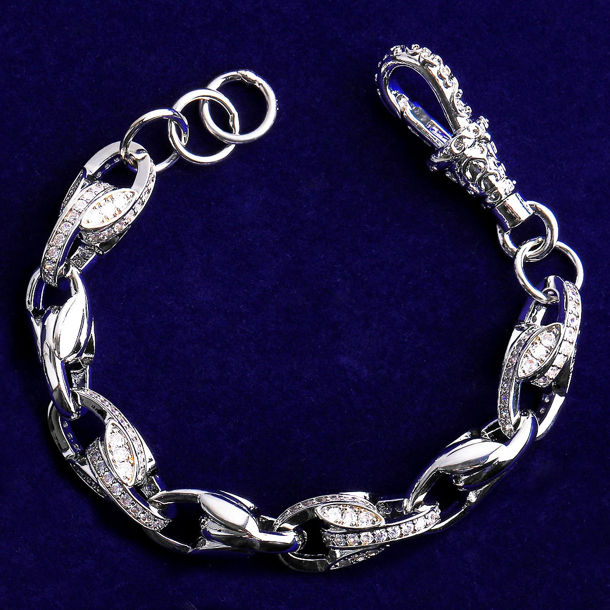 Iced Luxury | Tulip Bulb VVS Diamond CZ Designer Link Hip Hop Bracelet