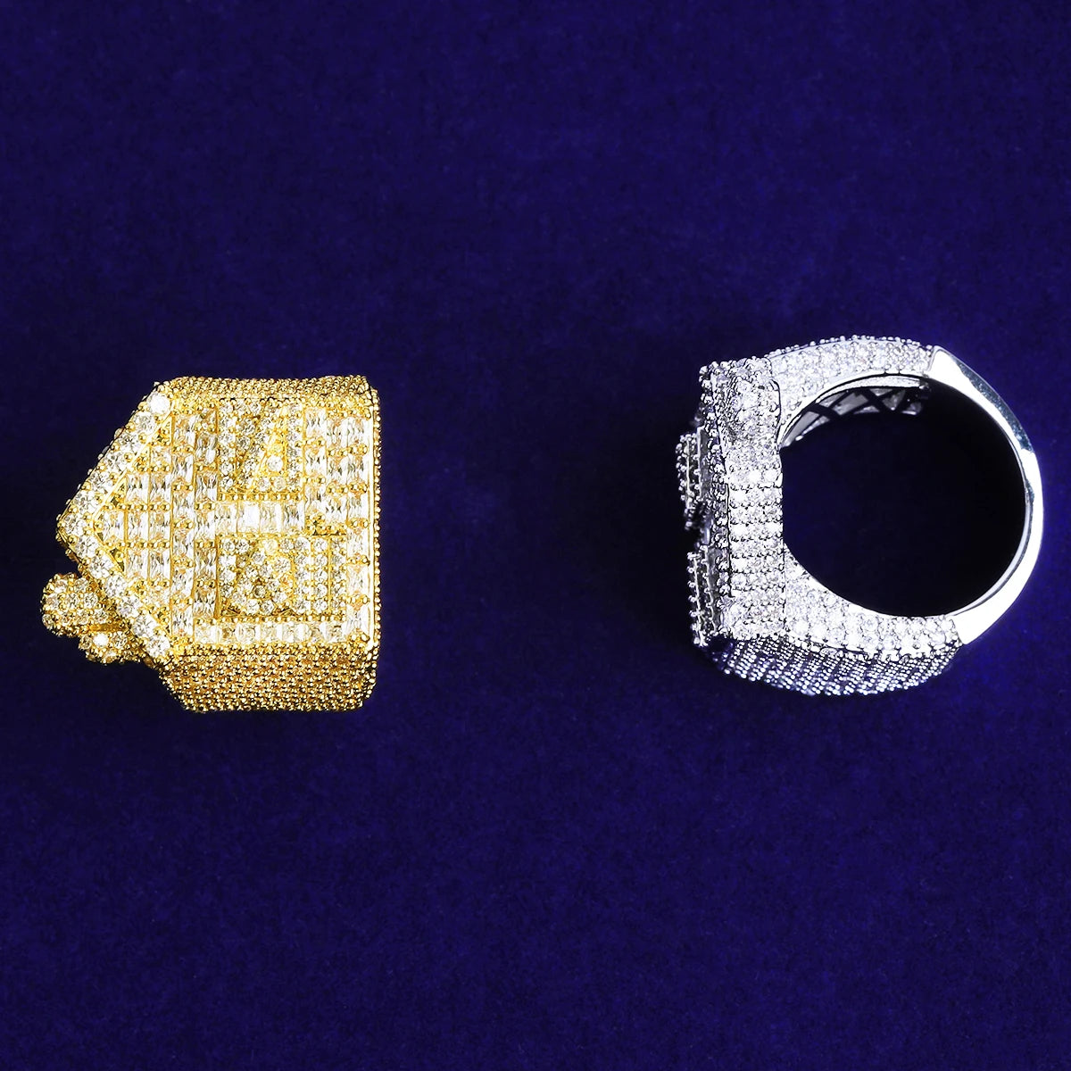 The Trap | VVS Diamond CZ Trap House Iced Blinged Out 5AA+ Stone Rings