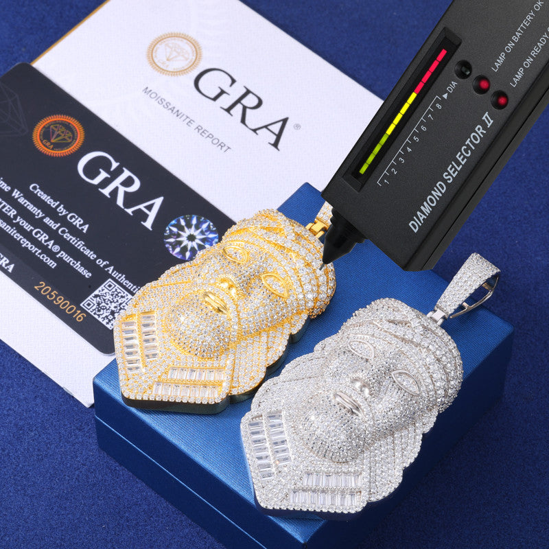 The Righteous One | Solid Sterling Silver Moissanite Diamond Hip Hop Jesus Piece Pendant