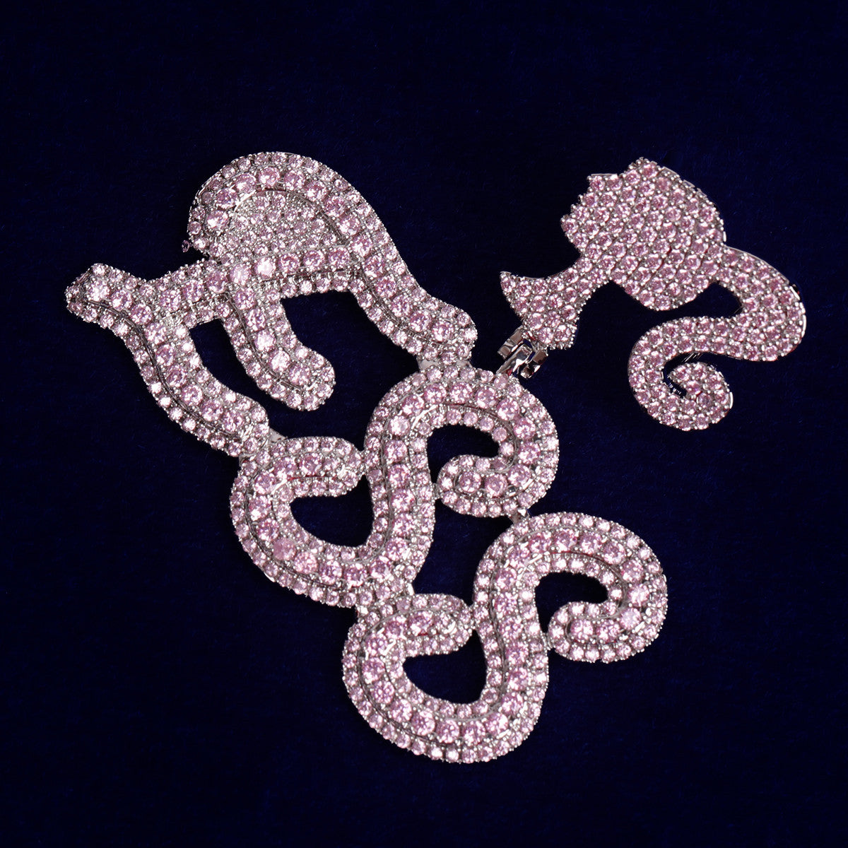 Barbie Girl Silhouette | Hot Custom Prong Set VVS Diamond CZ Name Plate Pendant