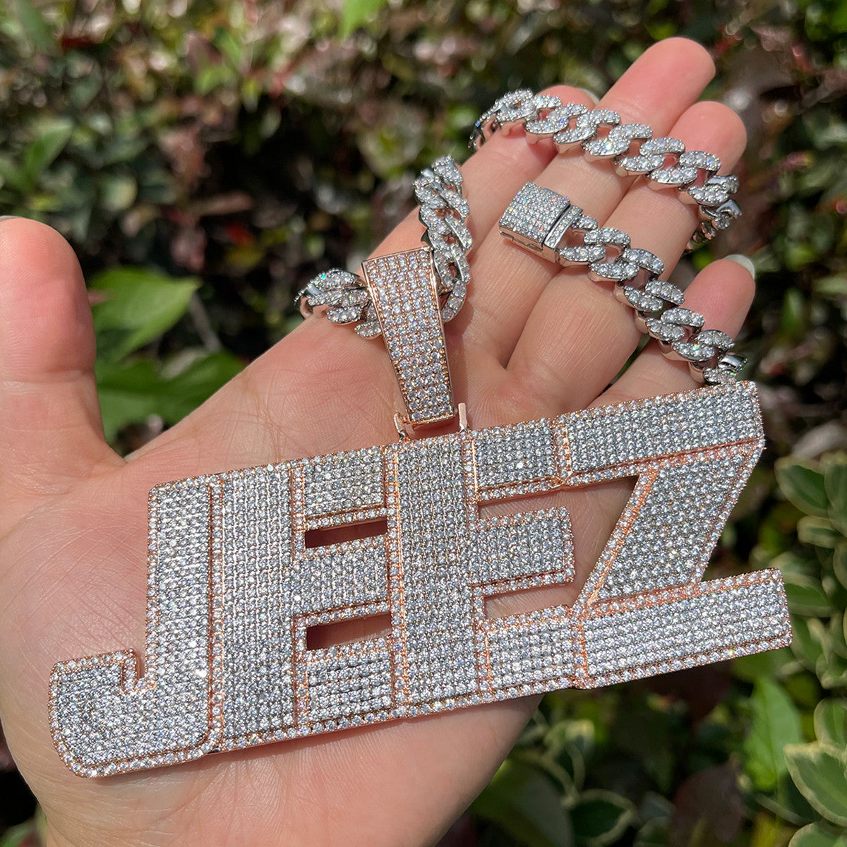 FastLane | Hip Hop Custom Made Iced Prong Set VVS Diamond CZ Letter Pendant