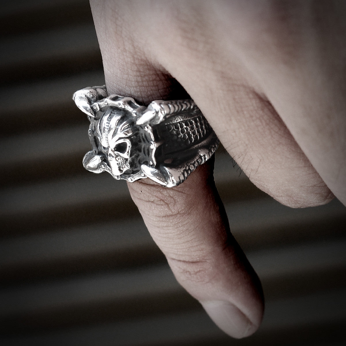 Hell's Engine | No Fade Stainless Steel Skull Dragon Claw Street Style Men's Rings
