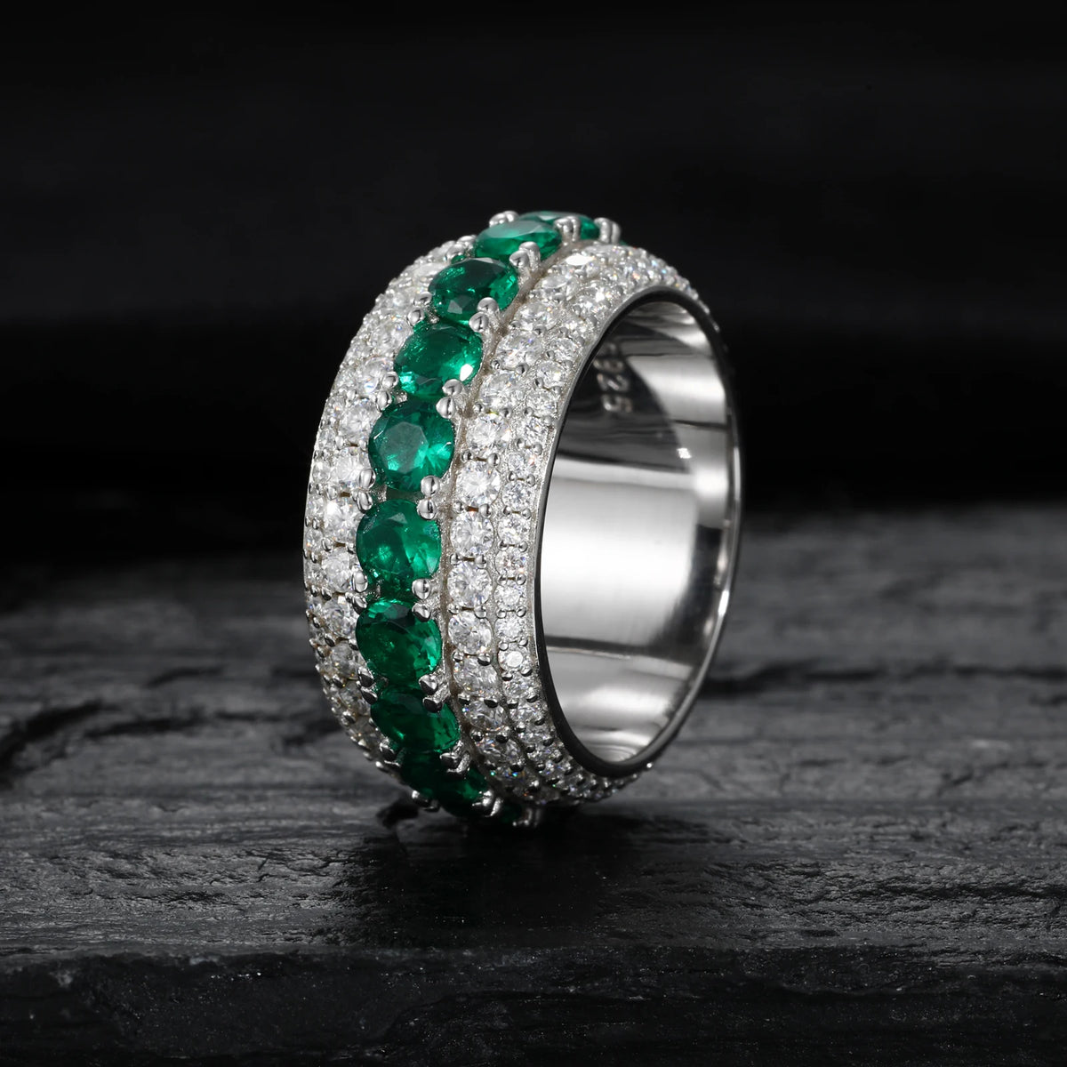 Skunked Ice | VVS Diamond Moissanite Solid 925 Iced Blinged Out Rings