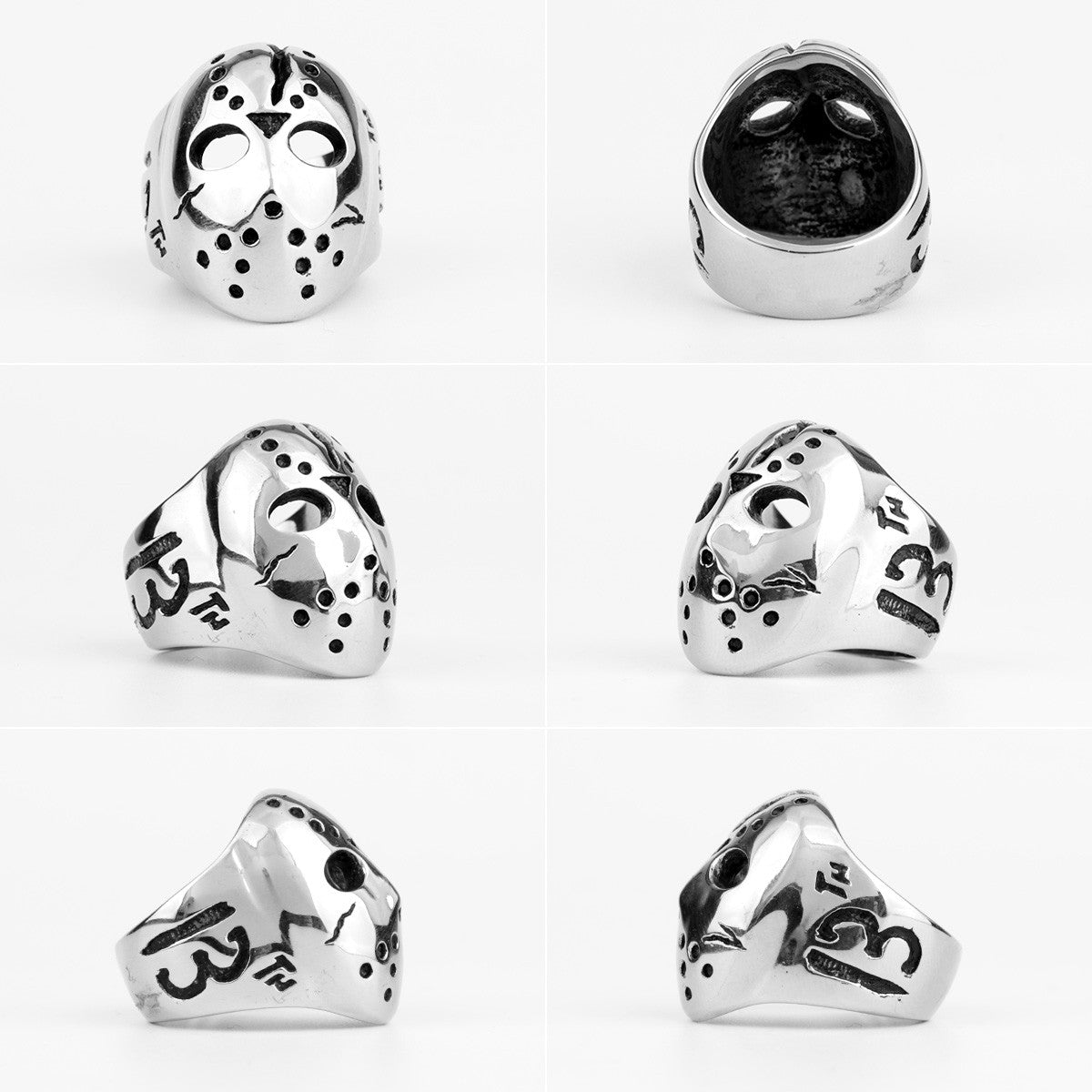 Jason Mask | 316L No Fade Stainless Steel Friday the 13th Mask Ring
