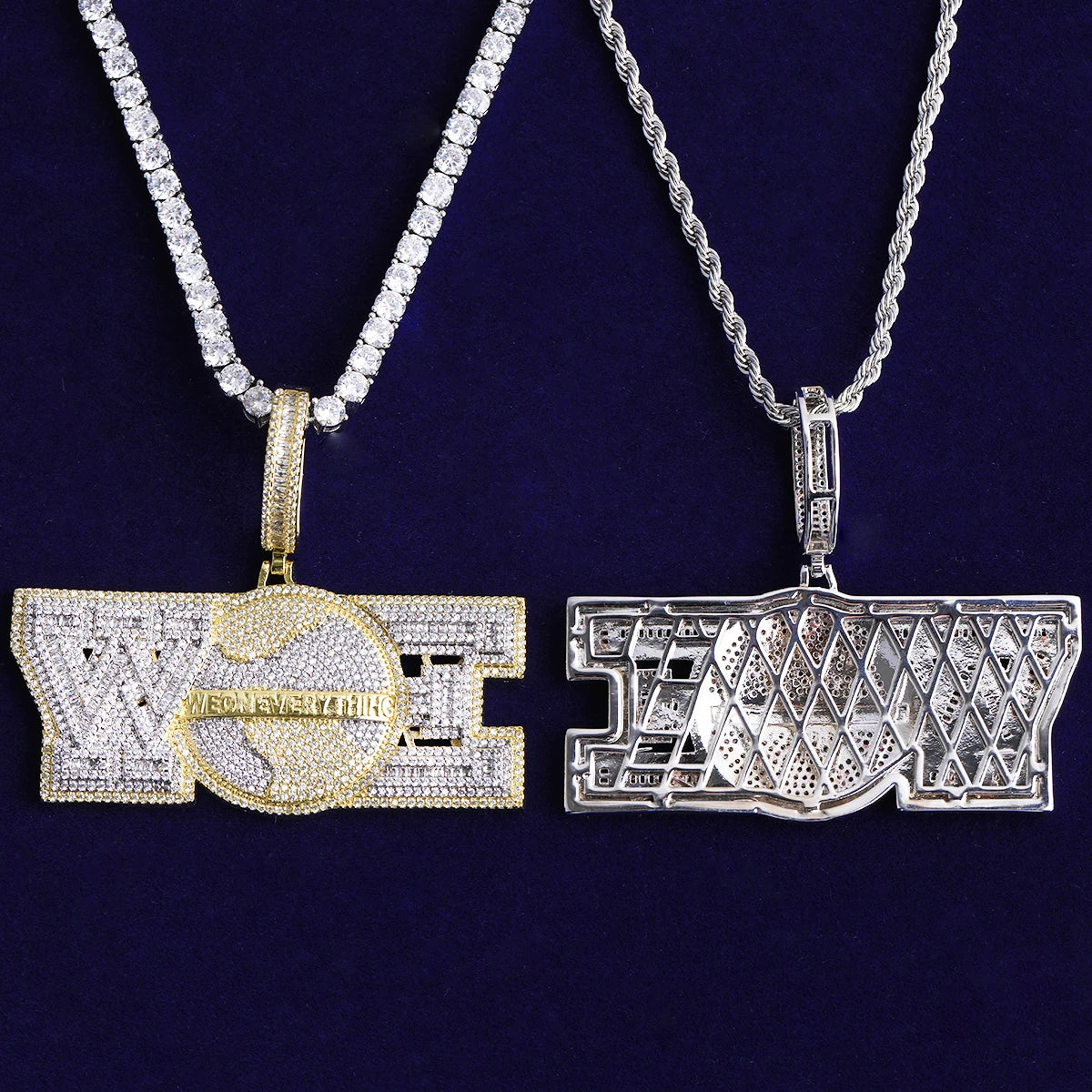 WE ON EVERYTHING | Flooded Ice VVS Diamond CZ 5AA+ Hip Hop Pendant Chain
