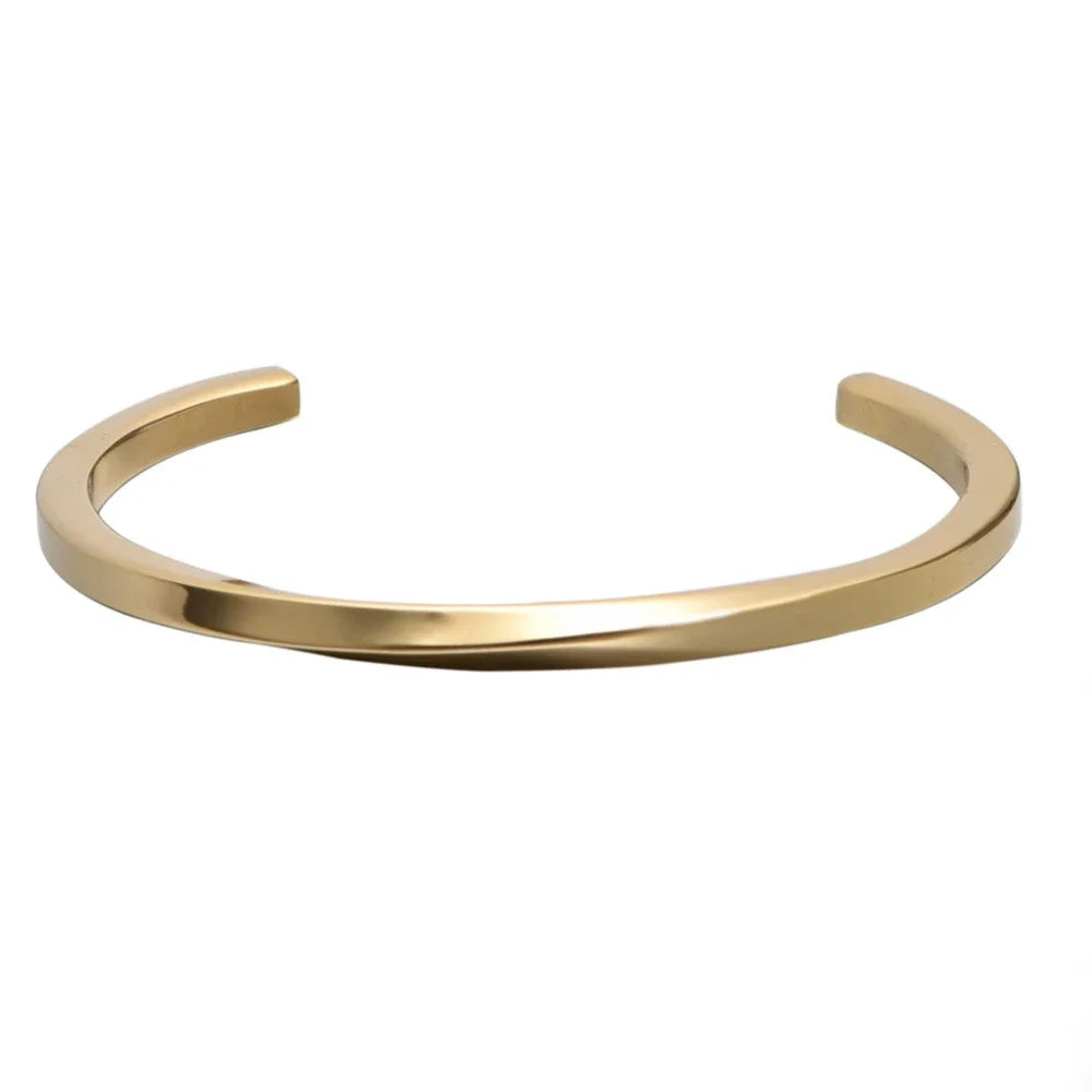 The Simple Classic | Solid Stainless Steel Mens Clean Fashion Bangle Bracelets