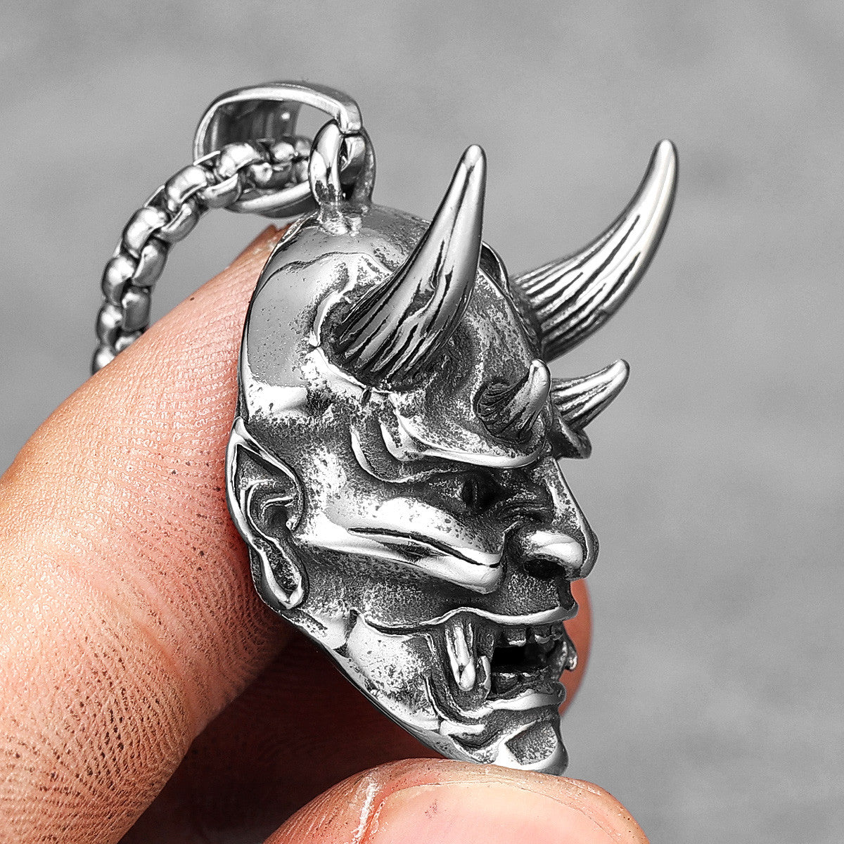 Prajna | Men's Stainless Steel Devil Horns Street Wear Pendant