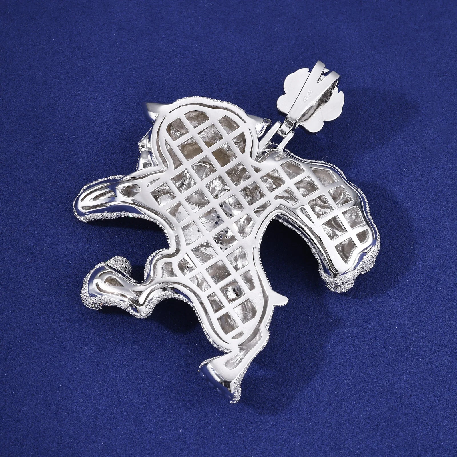 Fighting Tigers | VVS Moissanite Diamond Iced Blinged Out Solid Silver Tiger Pendant