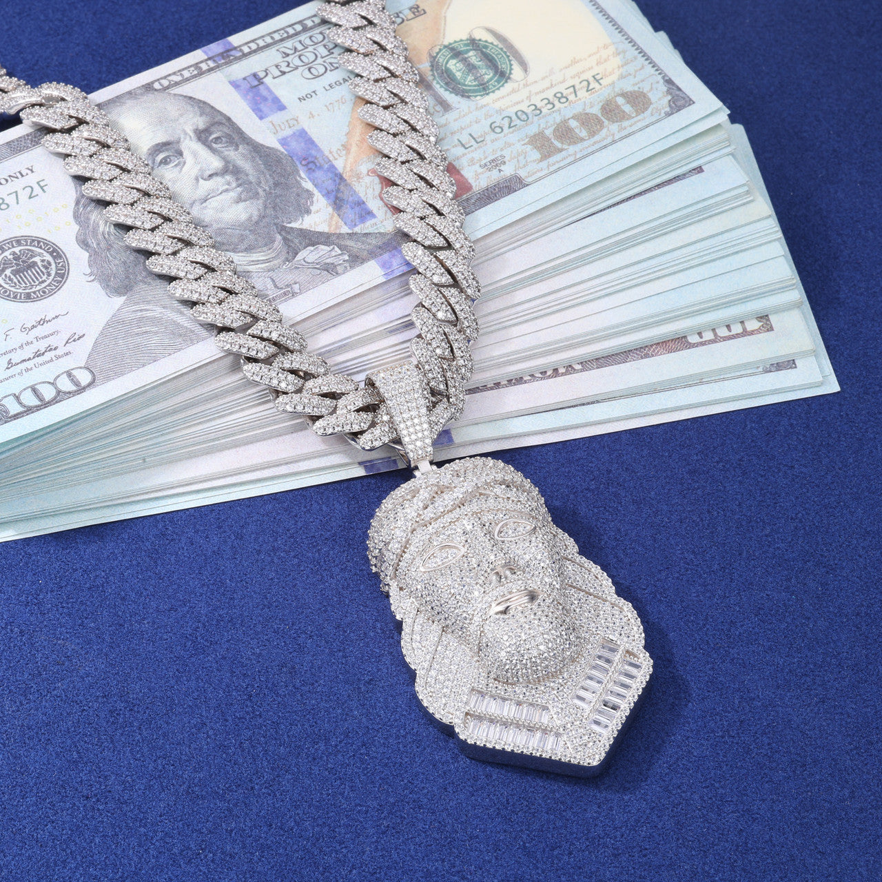 The Righteous One | Solid Sterling Silver Moissanite Diamond Hip Hop Jesus Piece Pendant