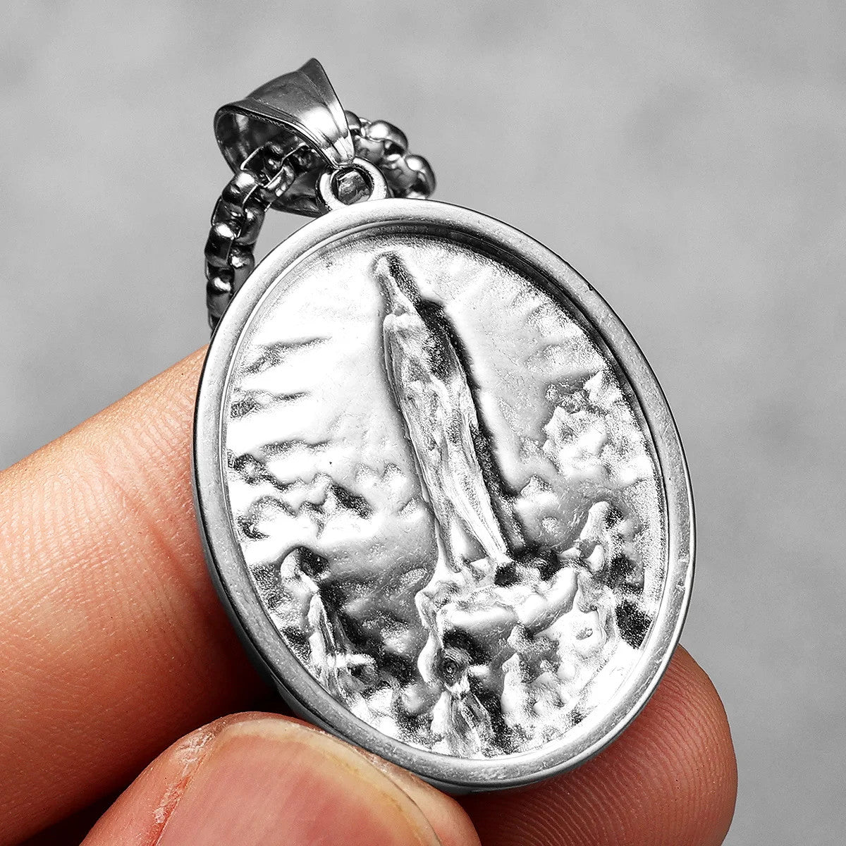 Virgin Mary | Solid Stainless Steel Christian Catholic Pendant Chain Necklaces