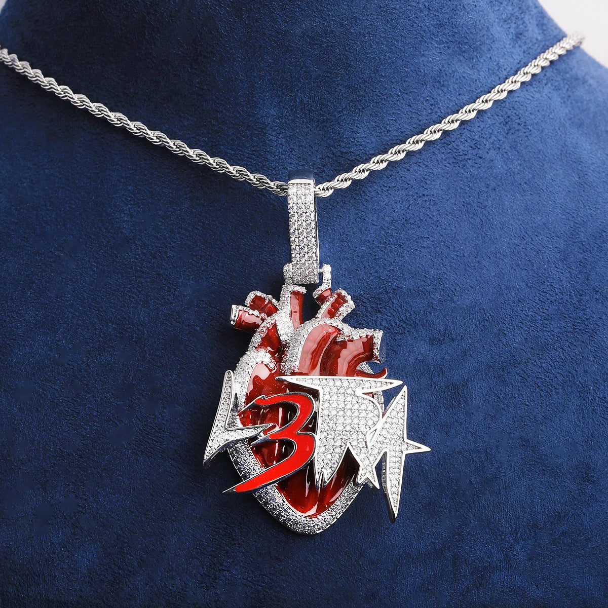 Hip Hop Inspired L3tra Grande VVS Diamond CZ Luxury Iced Blinged Out Pendant