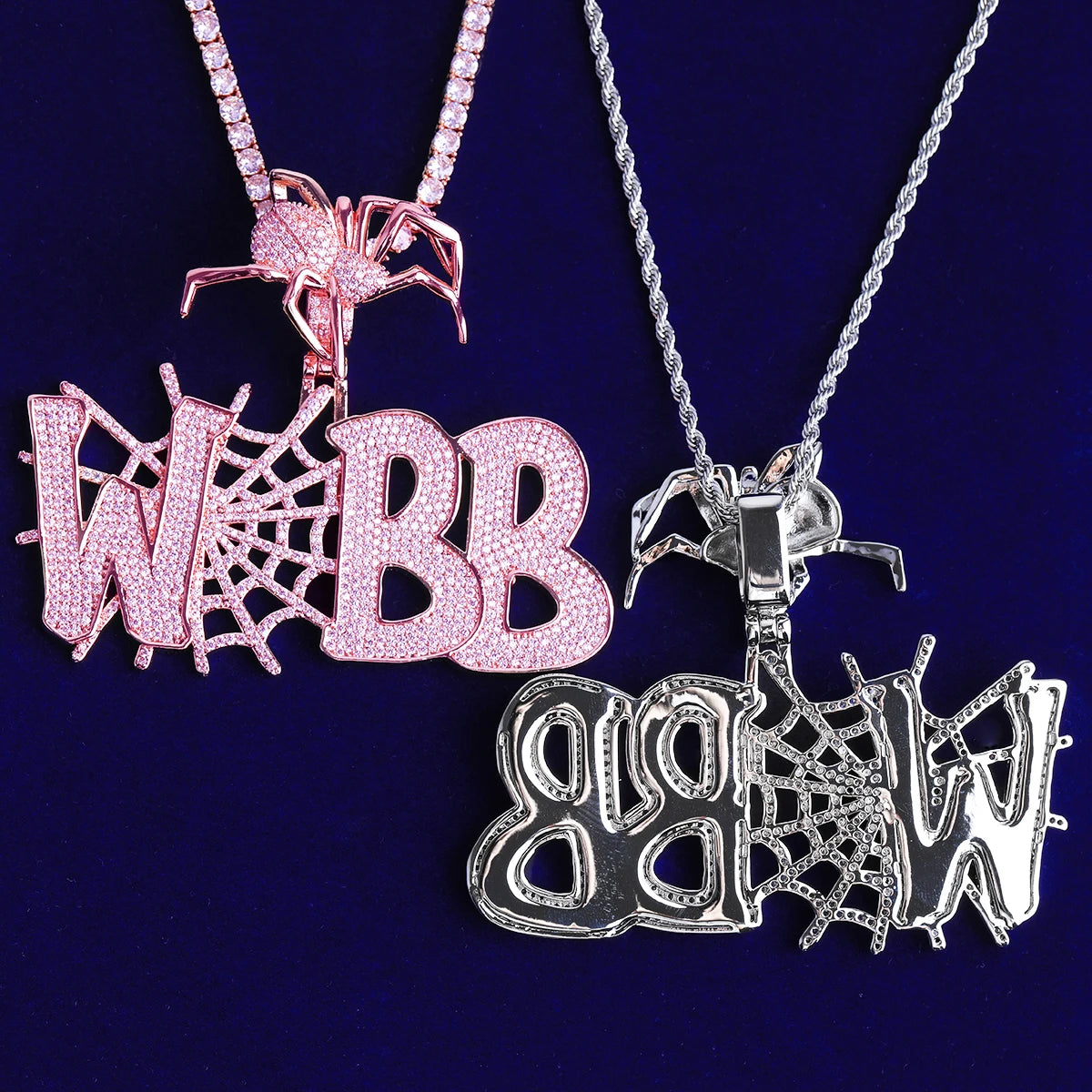 Spider Web | 5AA+ VVS Diamond CZ Iced Blinged Out Spider Bail Hip Hop Pendant