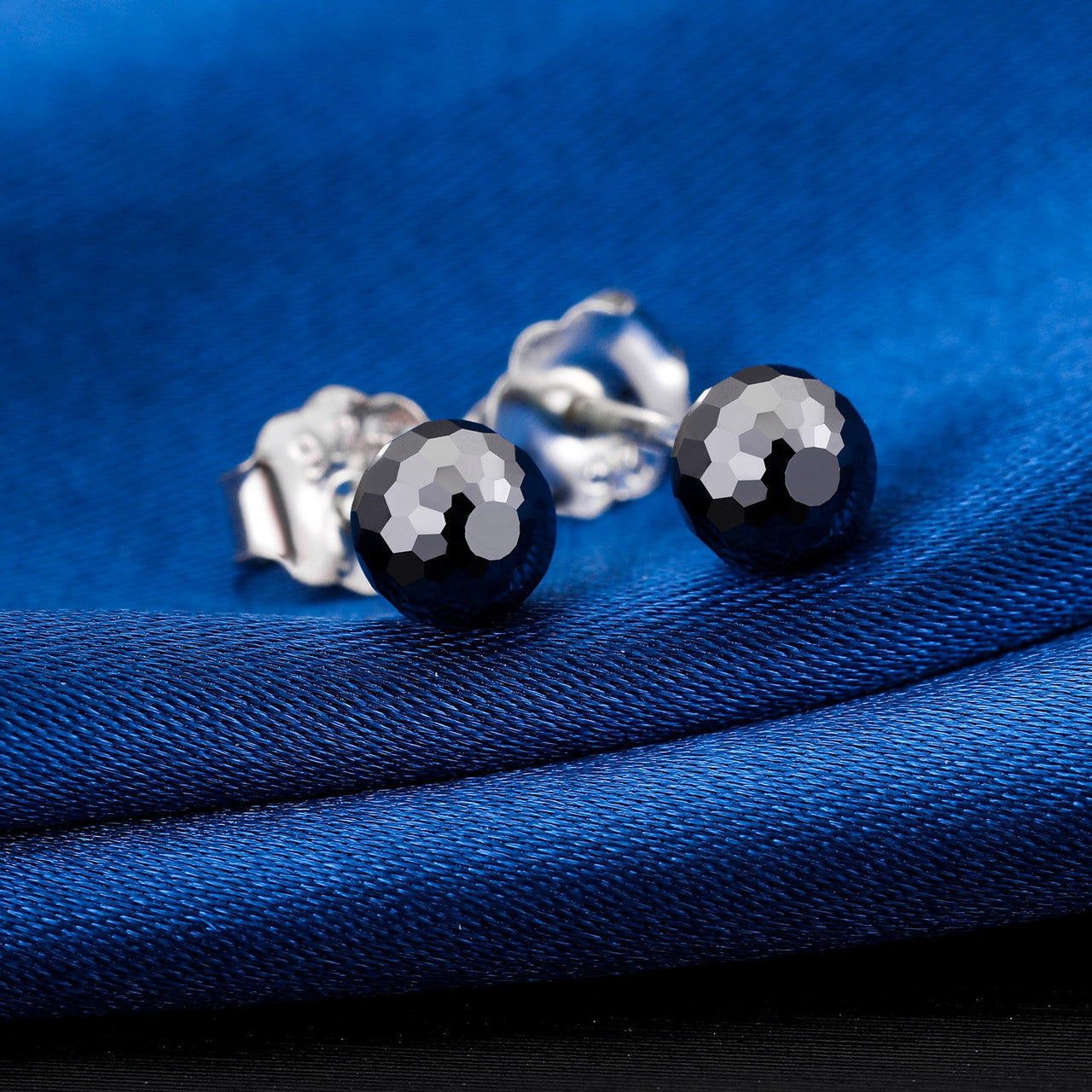 Solid 925 Sterling Silver Genuine VVS Lab Diamond Moissanite Disco Ball Bling Earrings