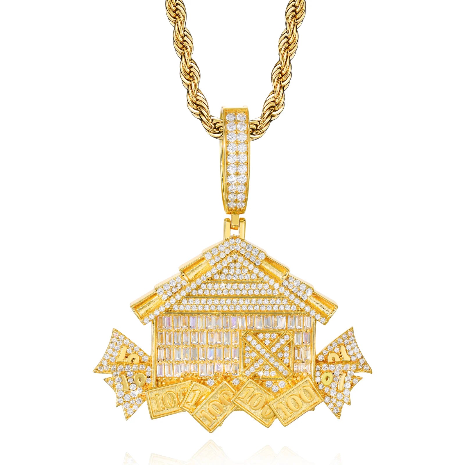 Cash House | Real D VVS1 Moissanite Diamond Boss Baller 925 Luxury Hip Hop Pendant