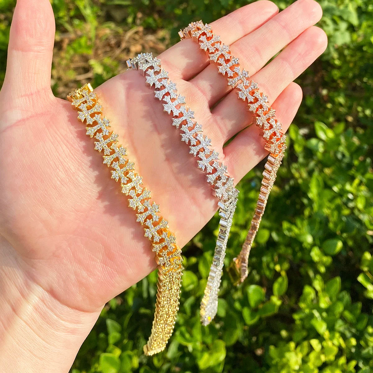 Criss Crossed | VVS Diamond CZ Cross Link Iced Blinged Out Hip Hop Chain Necklace