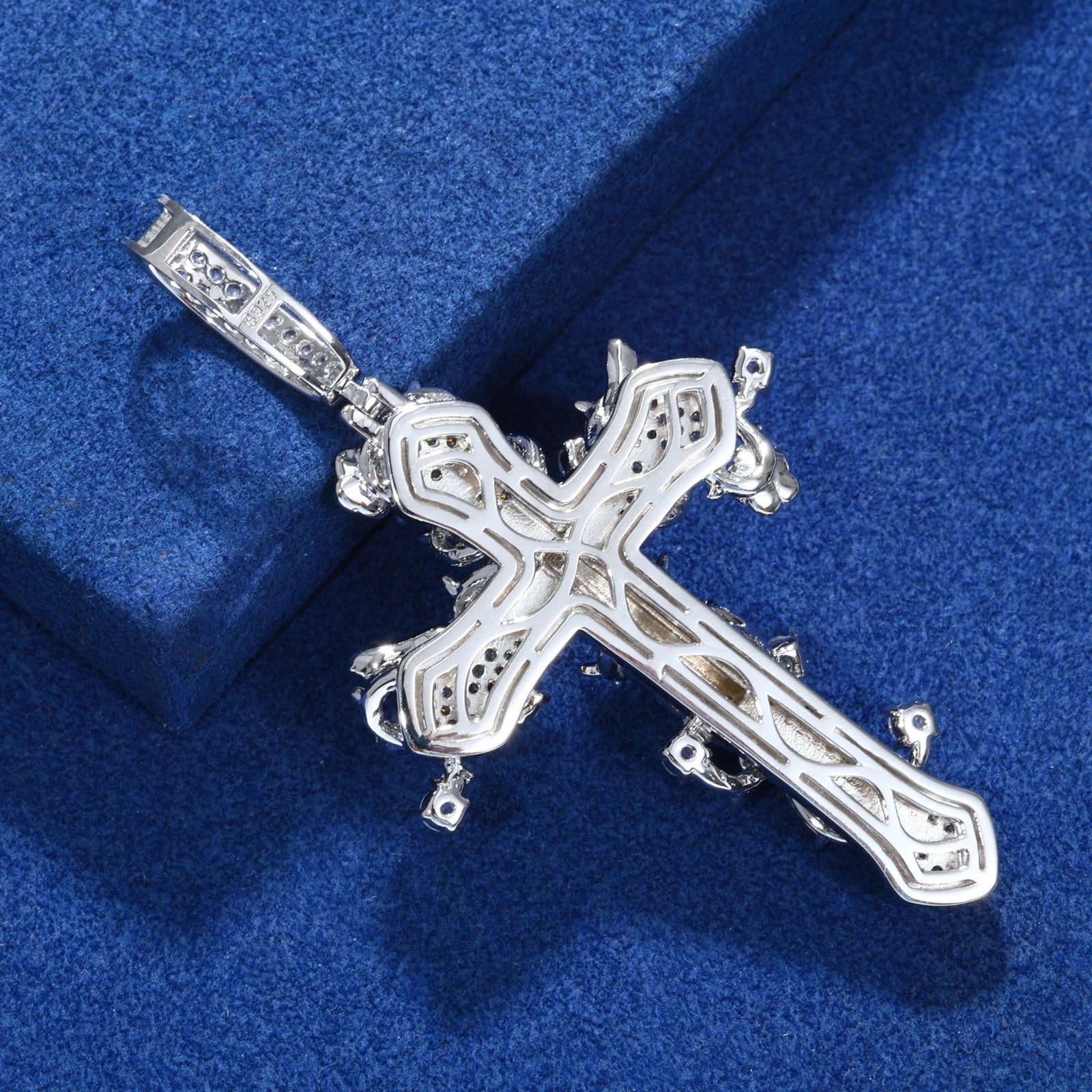 Thorns of Salvation | Original Design Iced  Blinged Out 925 Moissanite Diamond Cross