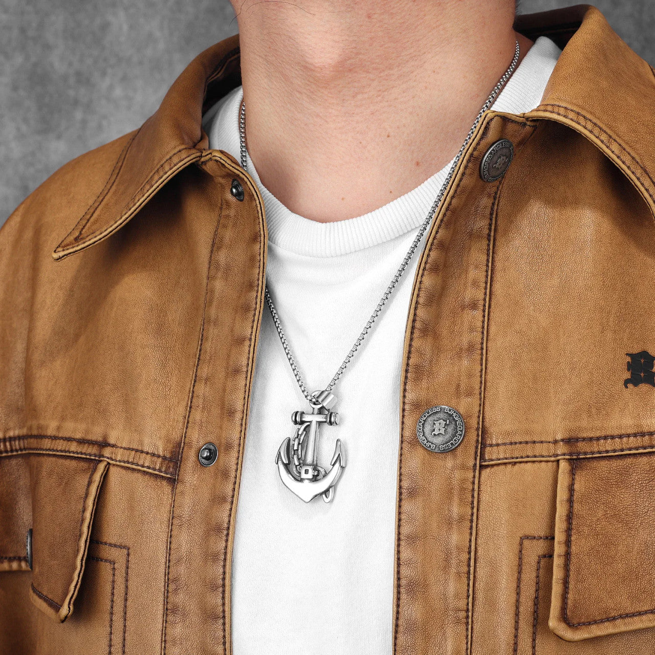 The Sailor | 316L Solid Stainless Steel Men's Anchor Cross Street