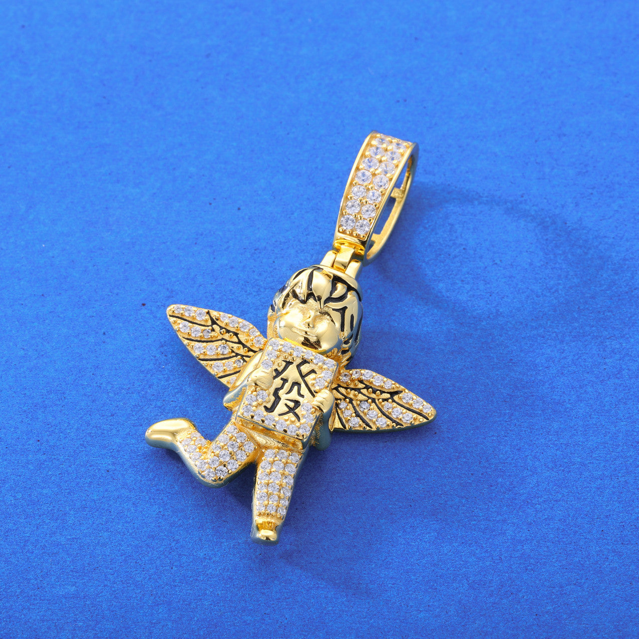 Money Angel | Moissanite Diamond 925 Solid Sterling Silver Hip Hop Good Luck Angel Pendant