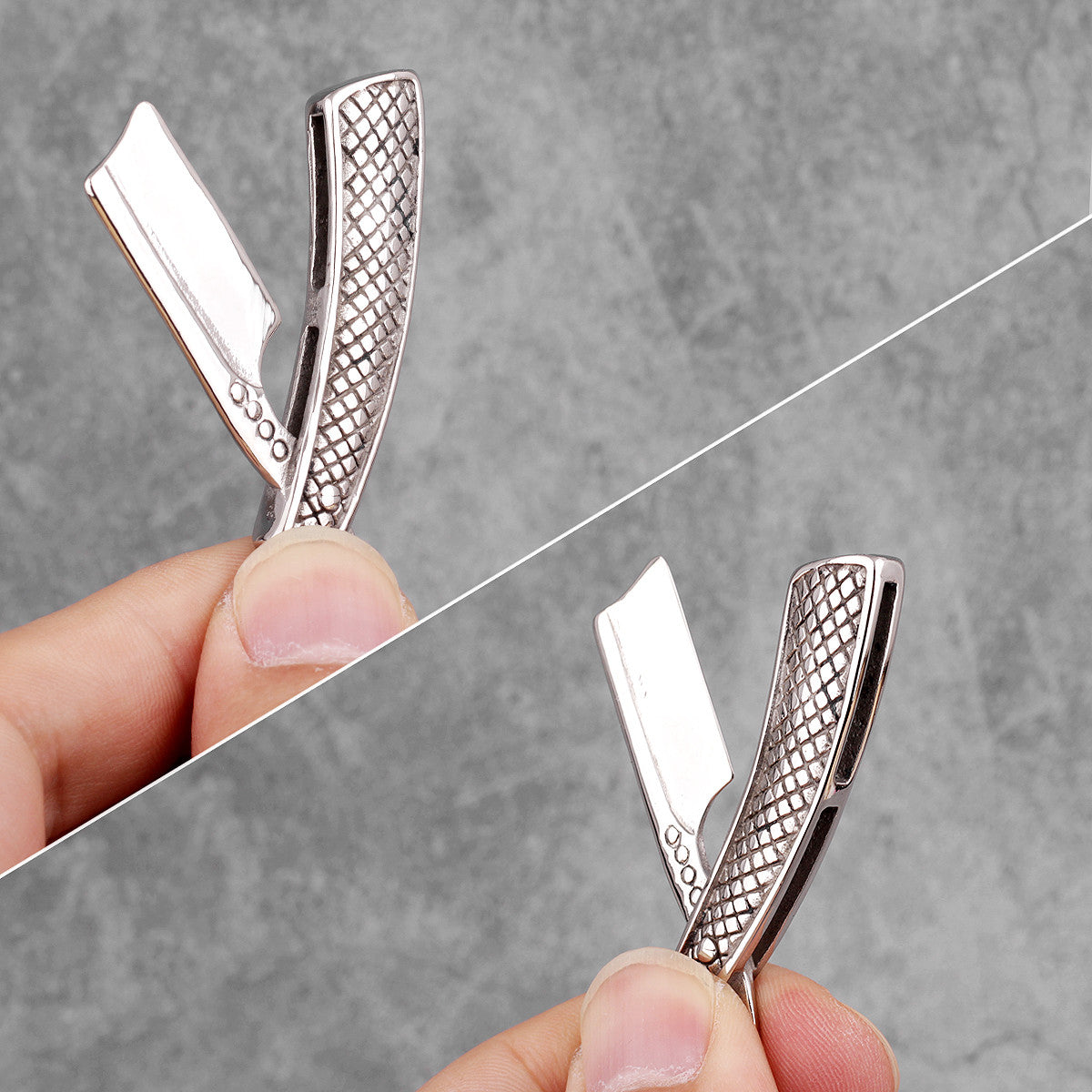 Razor | 316L No Fade Stainless Steel Barber Haircut Razor Hip Hop Pendant