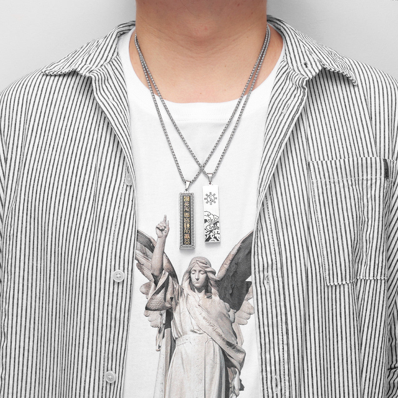 Taoism | 316L No Fade Stainless Steel Nine-character Mantra Pendant