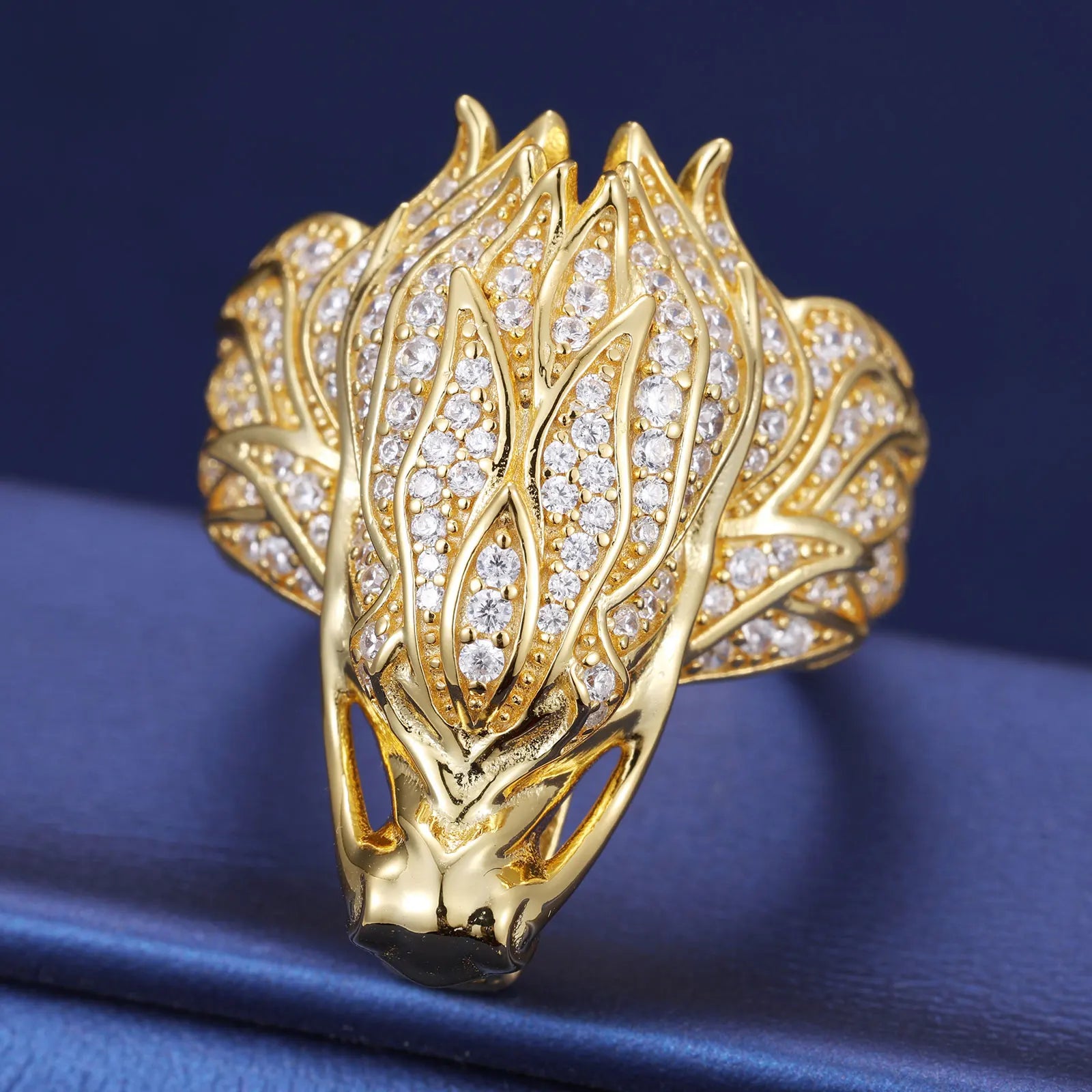 Dragon Heart | Moissanite Diamond 925 Sterling Silver Iced Blinged Out Dragon Ring