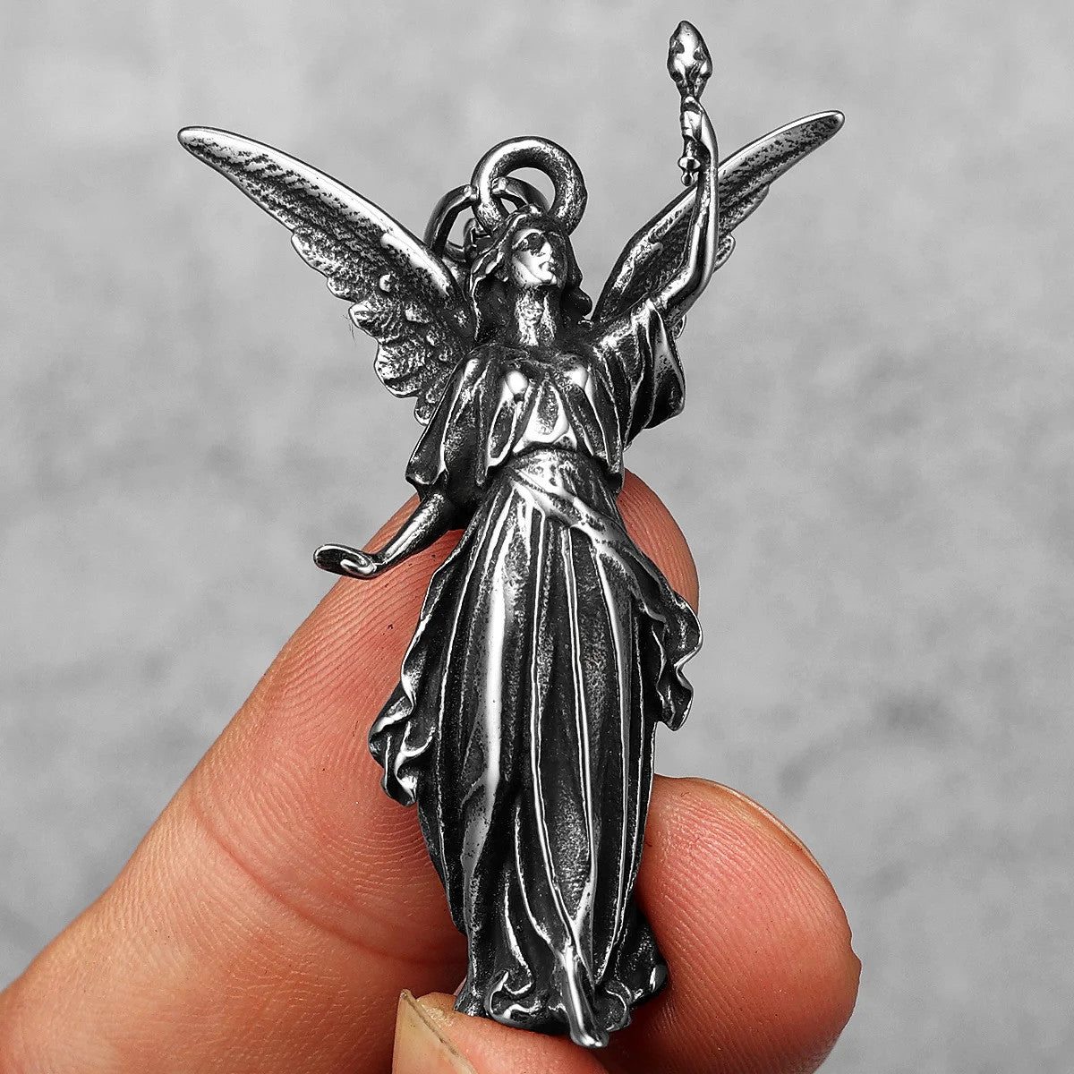 Angel Liberty |  316L Solid Stainless Steel Unique Personality Amulet Pendant
