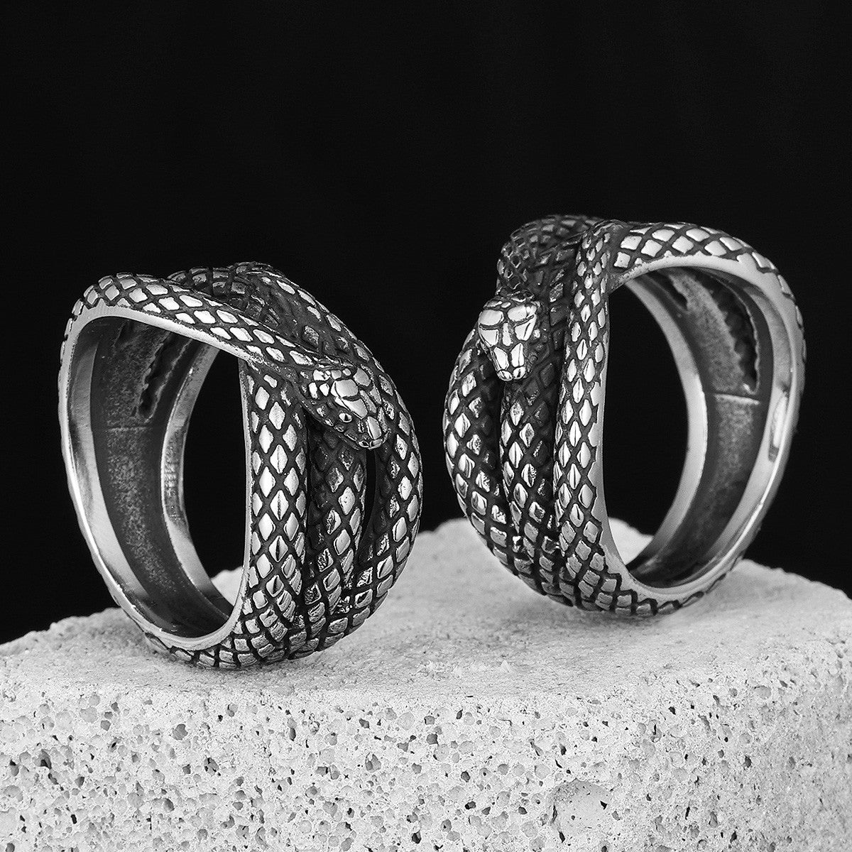 Snake Collection | Solid Stainless Steel Men's Unique Creative Personality Serpent Rings