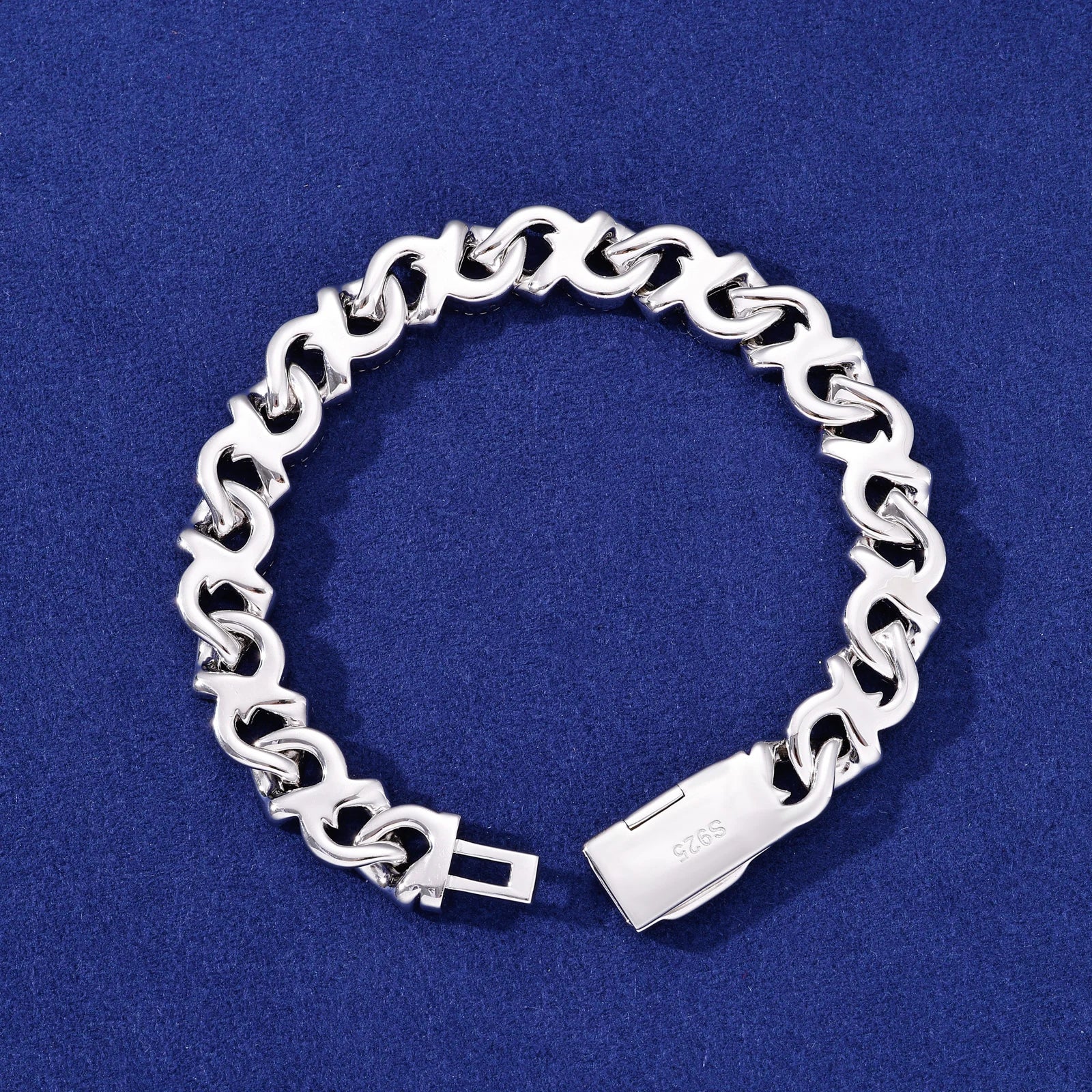 Cuban Infinite | VVS Moissanite Diamond 11mm 925 Silver Infinite Cuban Link Bracelet