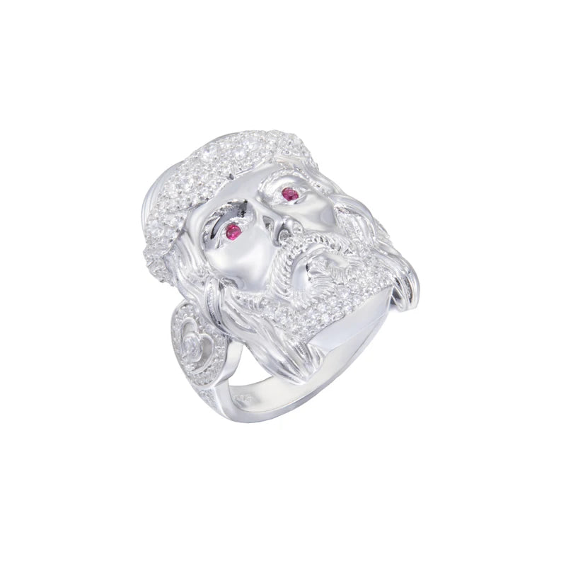 The Messiah | Solid 925 Silver VVS Moissanite Diamond Hip Hop Jesus Face Ring