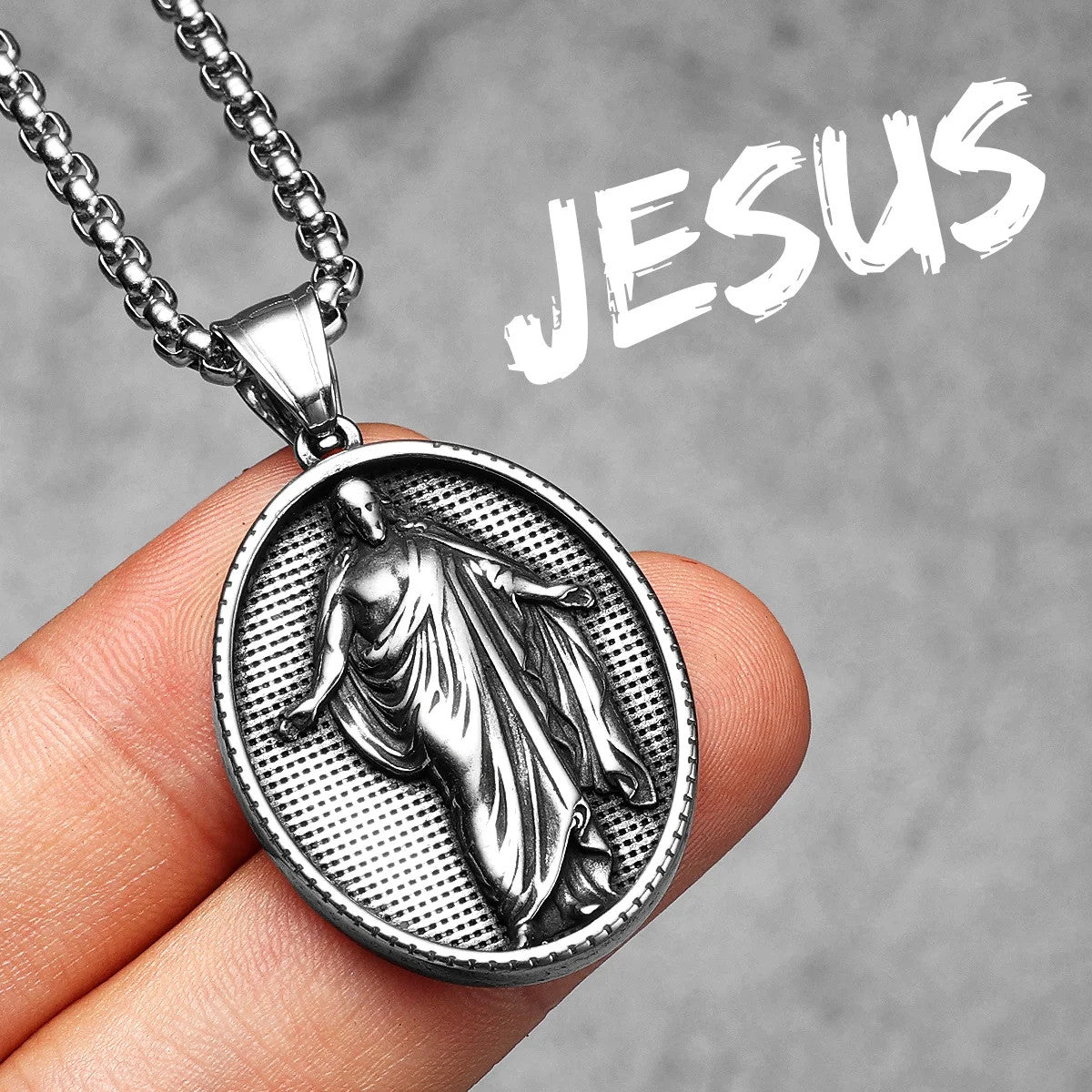 Jesus Heart Collection | 316L No Fade Stainless Steel Men's Spiritual Pendant Chain