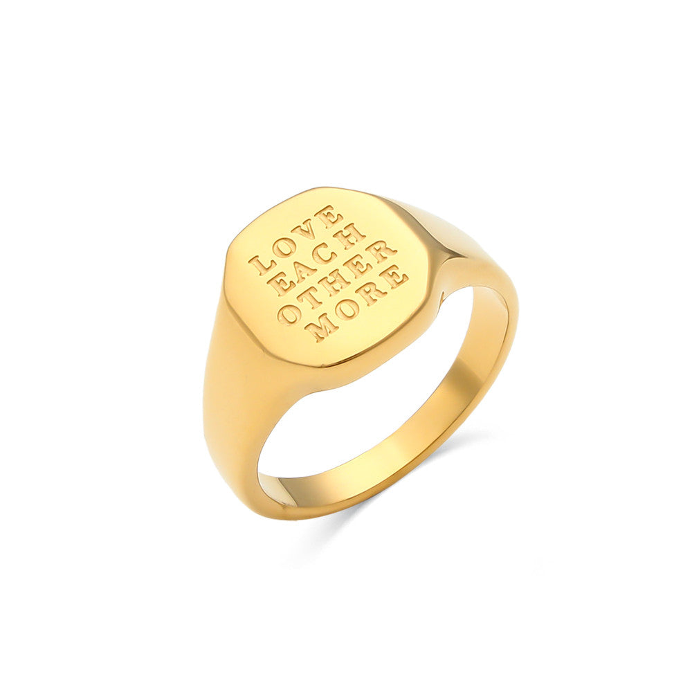 Believe In You | No Fade 18k Gold Over Stainless Steel Motivational Engraved Rings