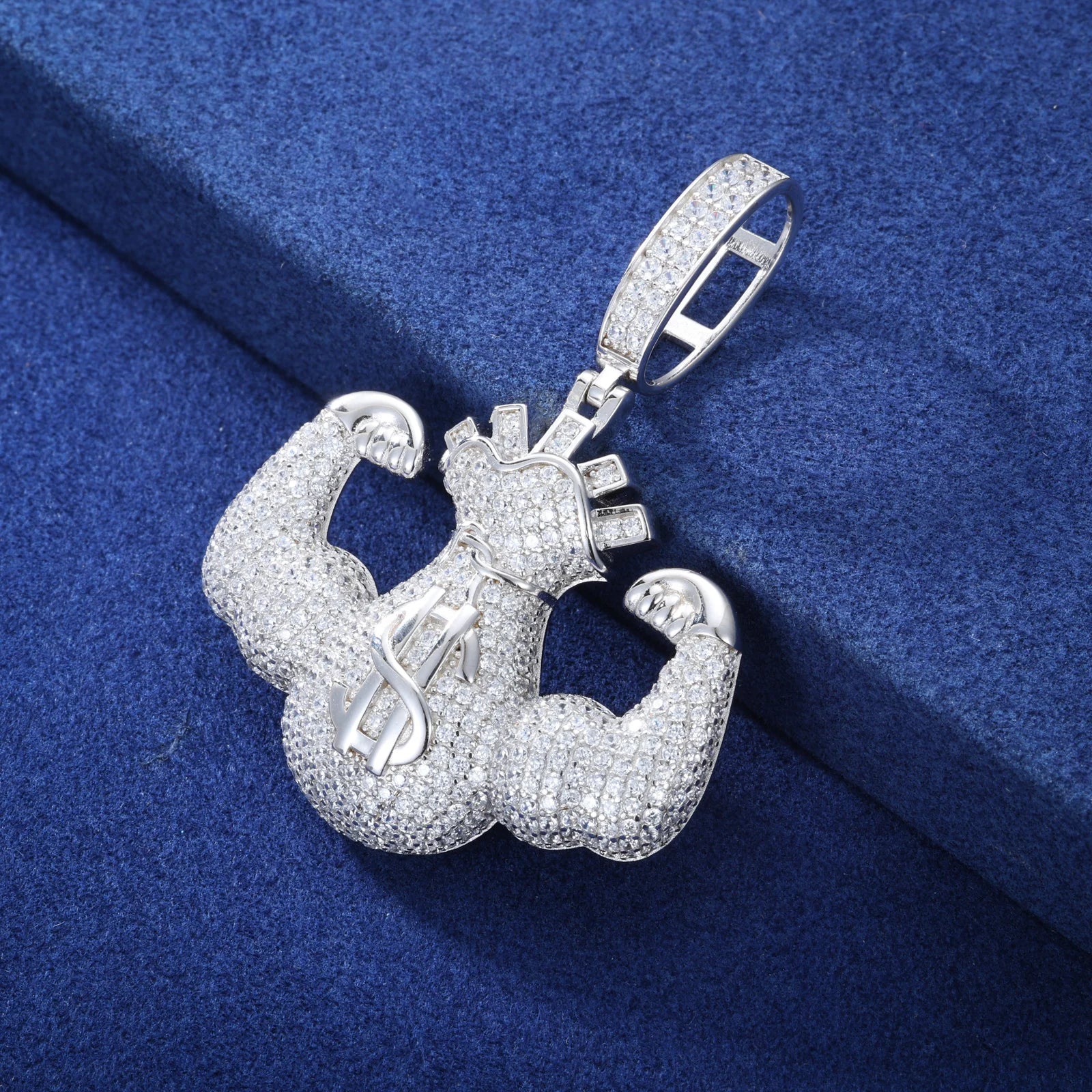 Money Strong | Moissanite Diamond Solid Silver Iced Blinged Out Pendant