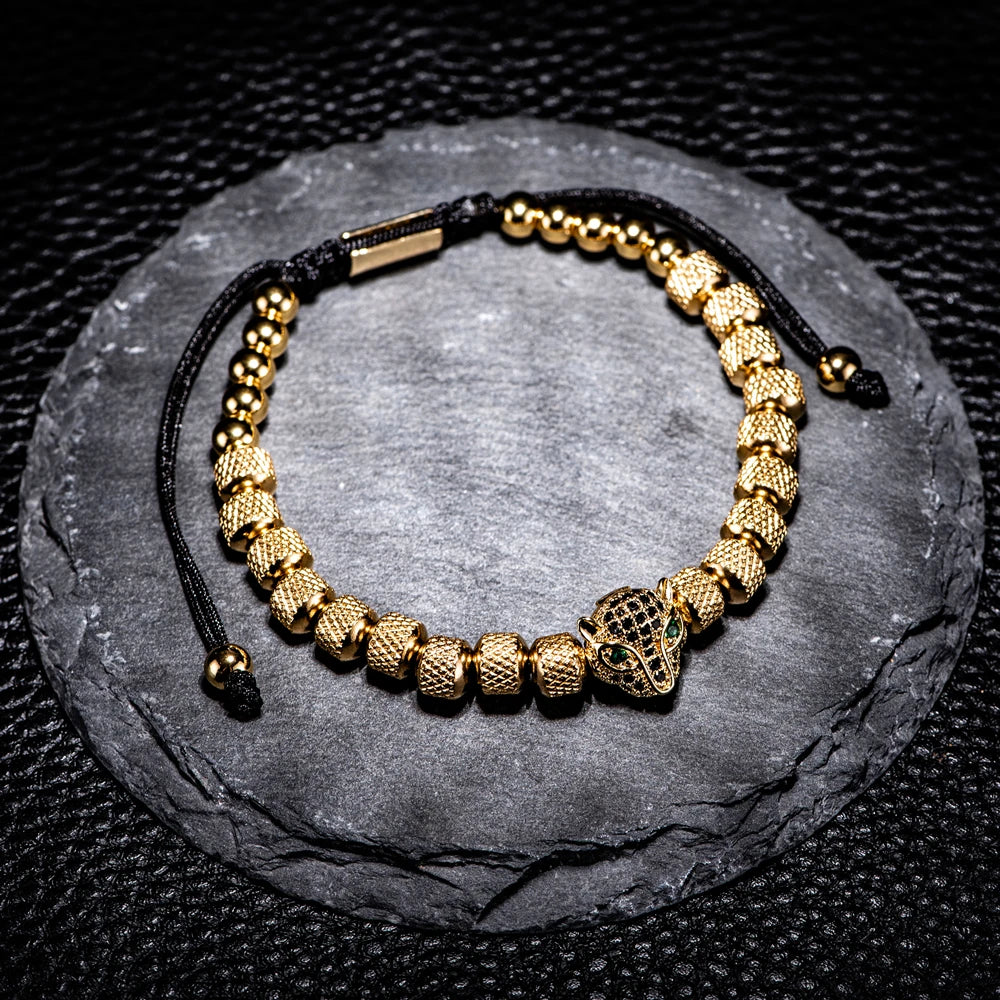 Leopard Head | VVS Diamond CZ Stainless Steel Adjustable Hip Hop Bracelets