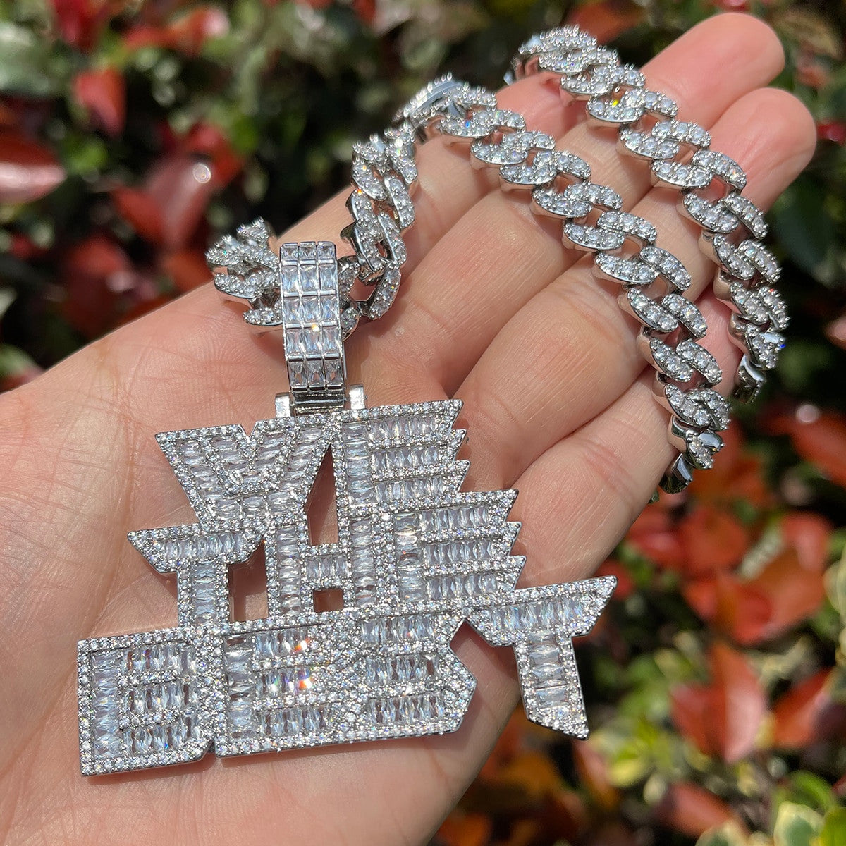 We The Best | All Baguette VVS Diamond CZ Flooded Ice Hip Hop Pendant