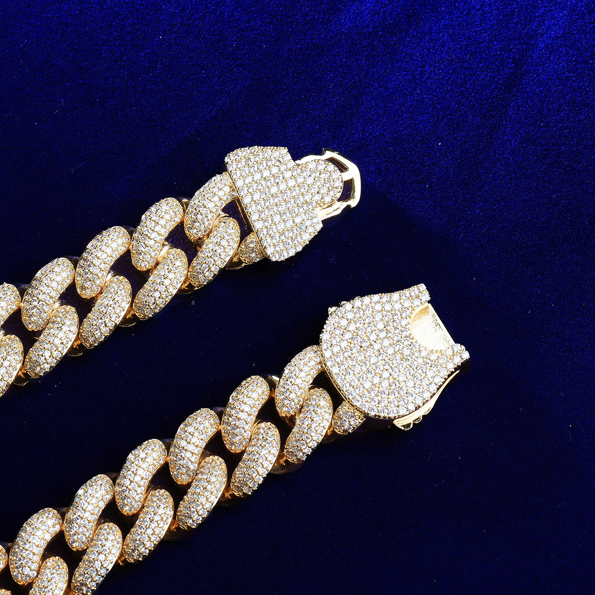 The Pad Lock II | Iced Prong Set 18mm Designer Miami Cuban Link Hip Hop Necklace