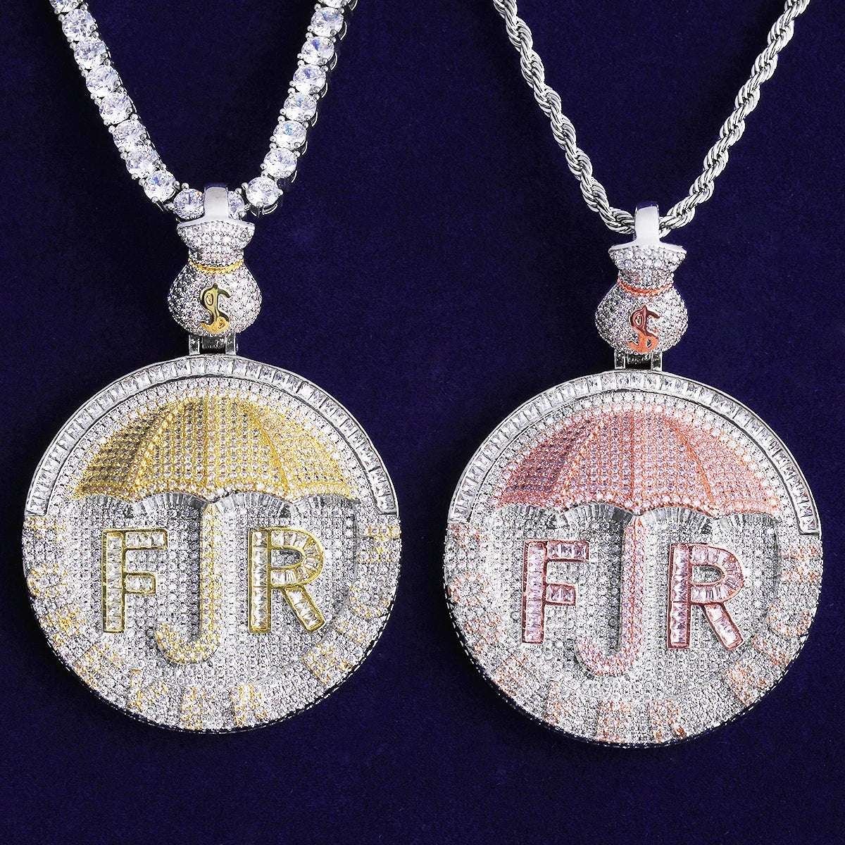 Forever Rich | 5AA+ Fully Jced Blinged Out Umbrella Hip Hop Pendant Chain