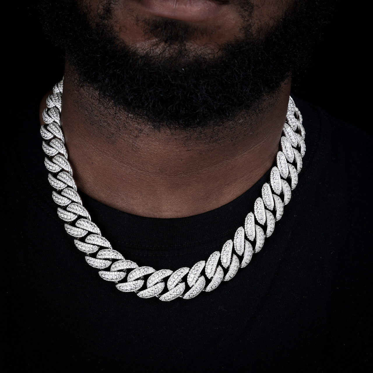 Drip Boss | Men's Designer Cut Solid Sterling Silver Hip Hop D VVS1 Moissanite Diamond Cuban Chain