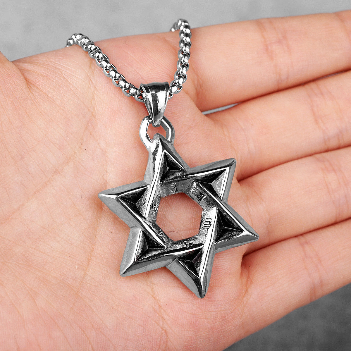 Star Of David | Judaism Hexagram 316L No Fade Stainless Silver Pendant