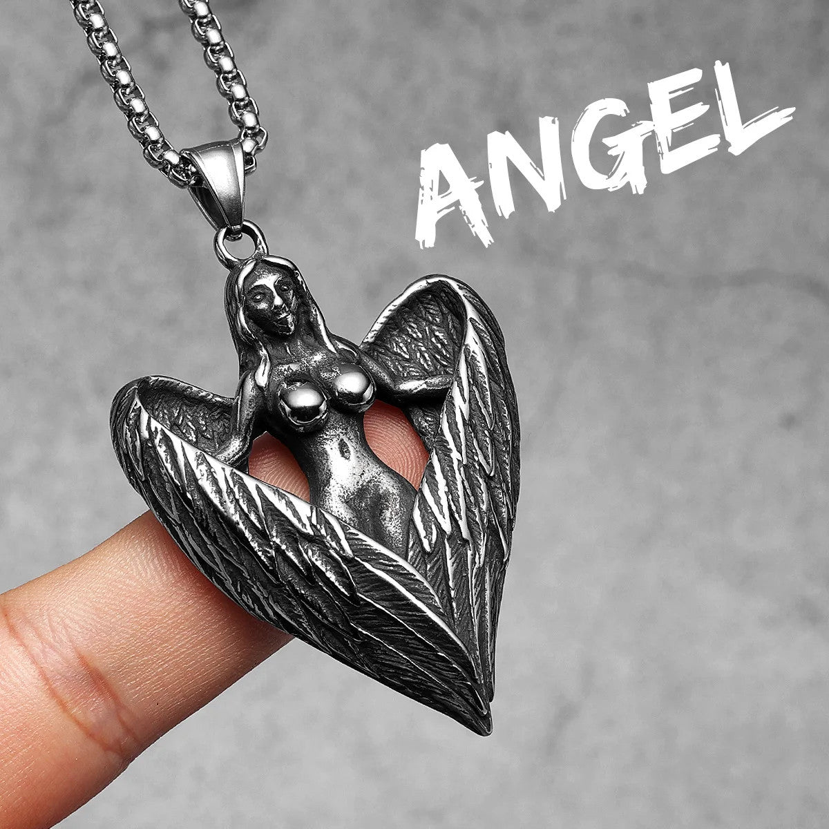 Angel Wing Collection | 316L No Fade Stainless Steel Prayer Angel Pendants