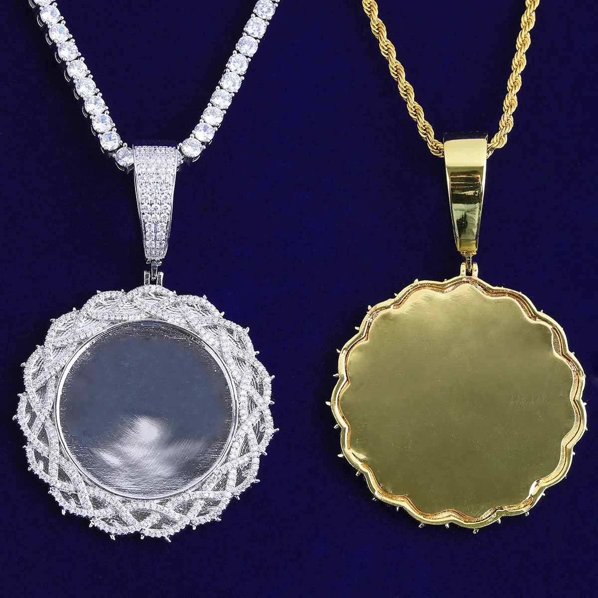 Royal Wreath | VVS Diamond CZ Custom Made Photo Picture Pendant Necklace