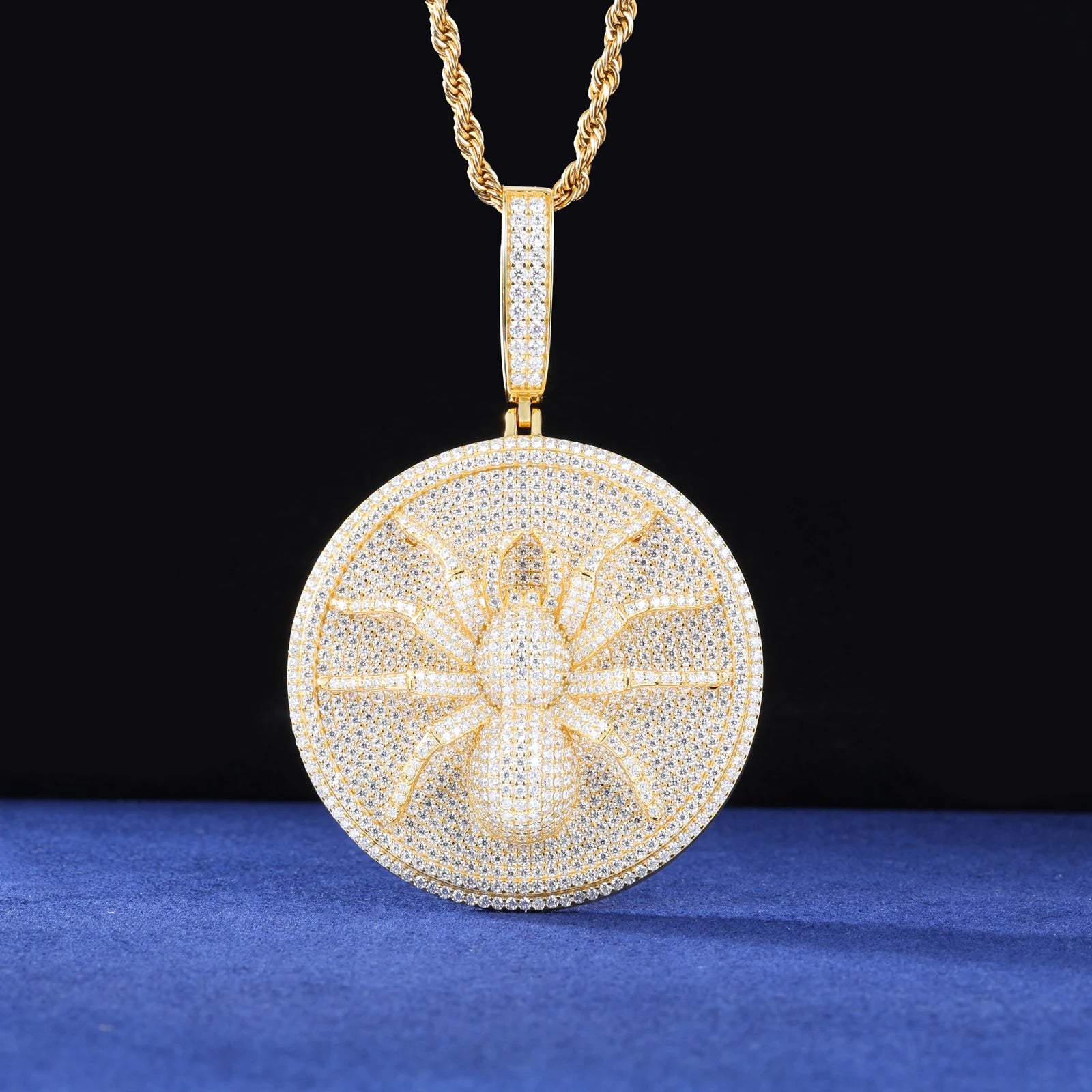 Spida | 925 Sterling Silver Luxury Moissanite Diamond Spider Hip Hop Pendant