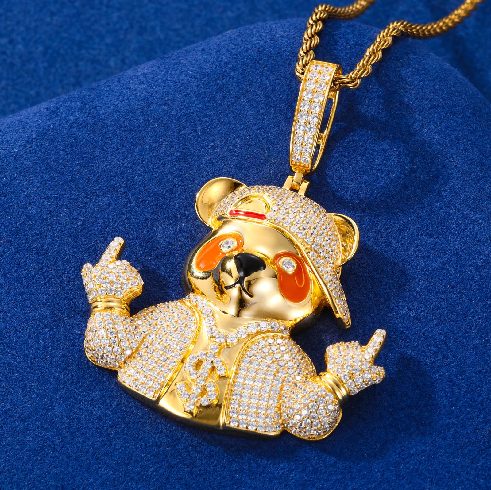 Luchini | VVS Moissanite Diamond Money Pouring From The Sky Hip Hop 925 Solid Pendant
