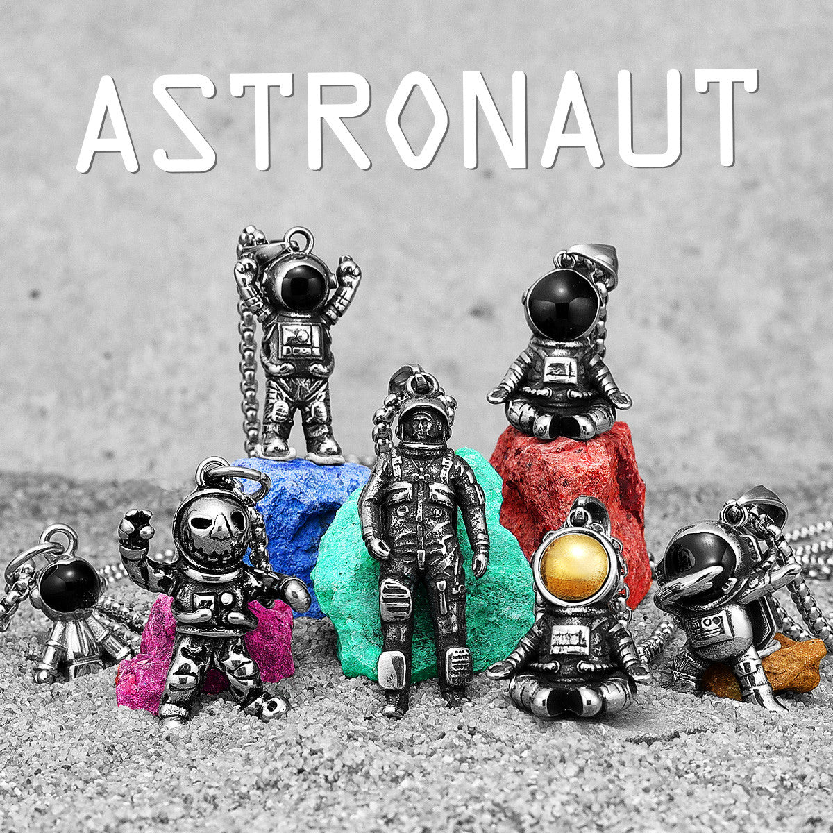 Spaceman | Meditating Astronaut 316L No Fade Stainless Steel Unique Hip Hop Pendant