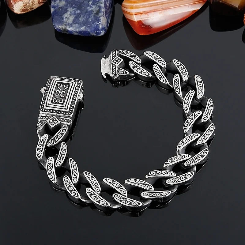 Fearless Guardian | Mens No Fade Stainless Steel Street Rock Totem Bracelet